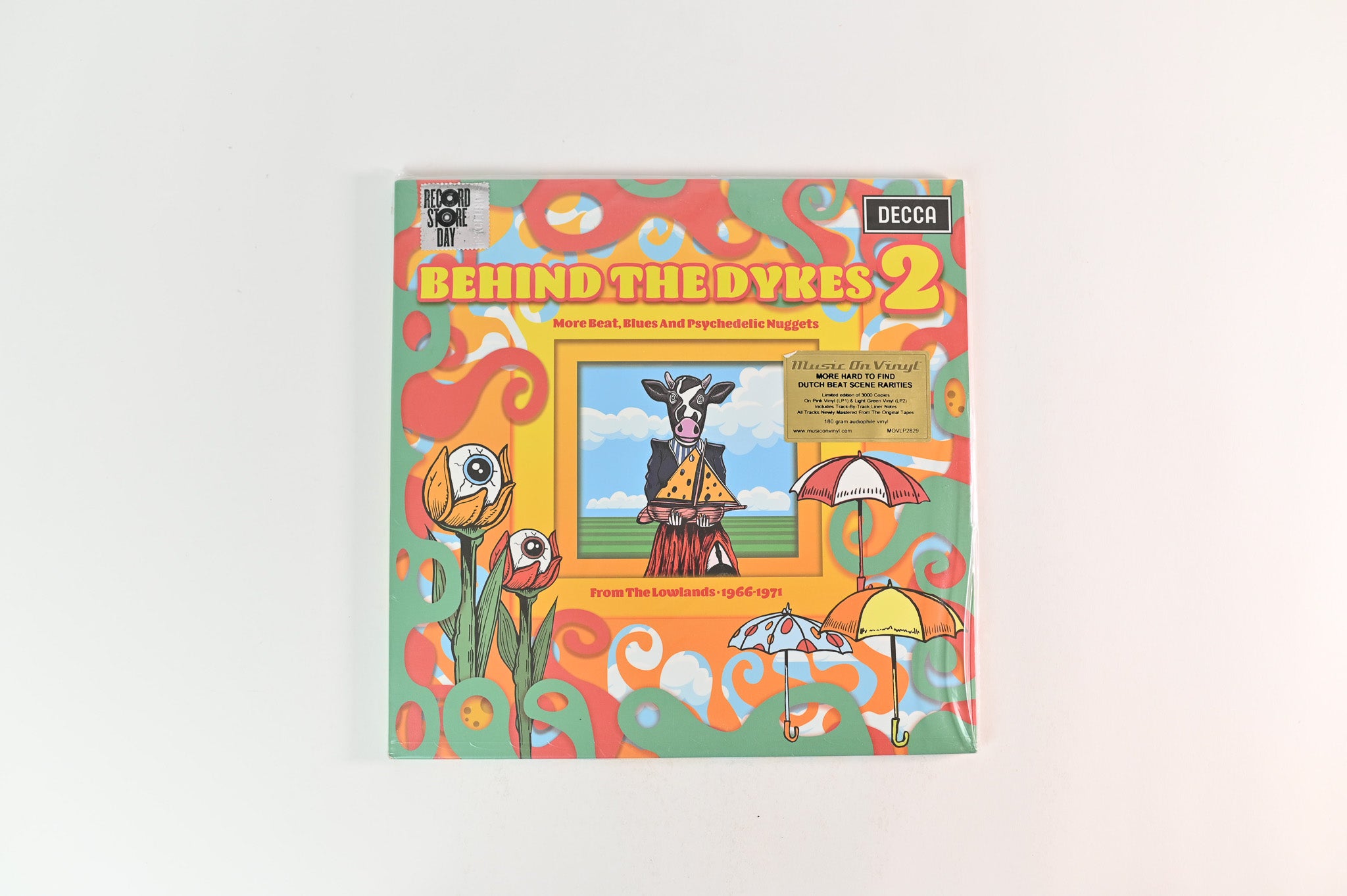 Various - Behind The Dykes 2 - More Beats, Blues And Psychedelic Nuggets From The Lowlands 1966-1971 Music on Vinyl RSD 2021 Ltd Numbered Pink/Green