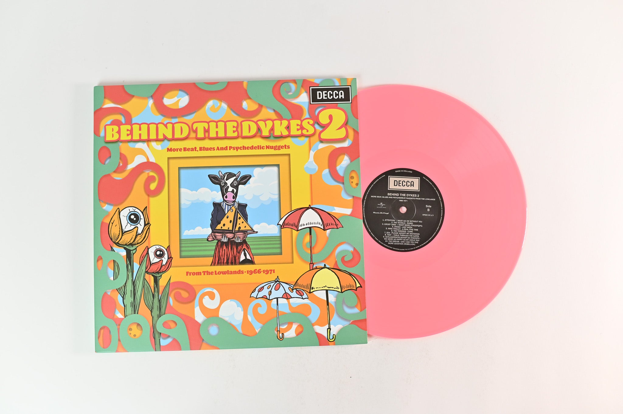 Various - Behind The Dykes 2 - More Beats, Blues And Psychedelic Nuggets From The Lowlands 1966-1971 Music on Vinyl RSD 2021 Ltd Numbered Pink/Green