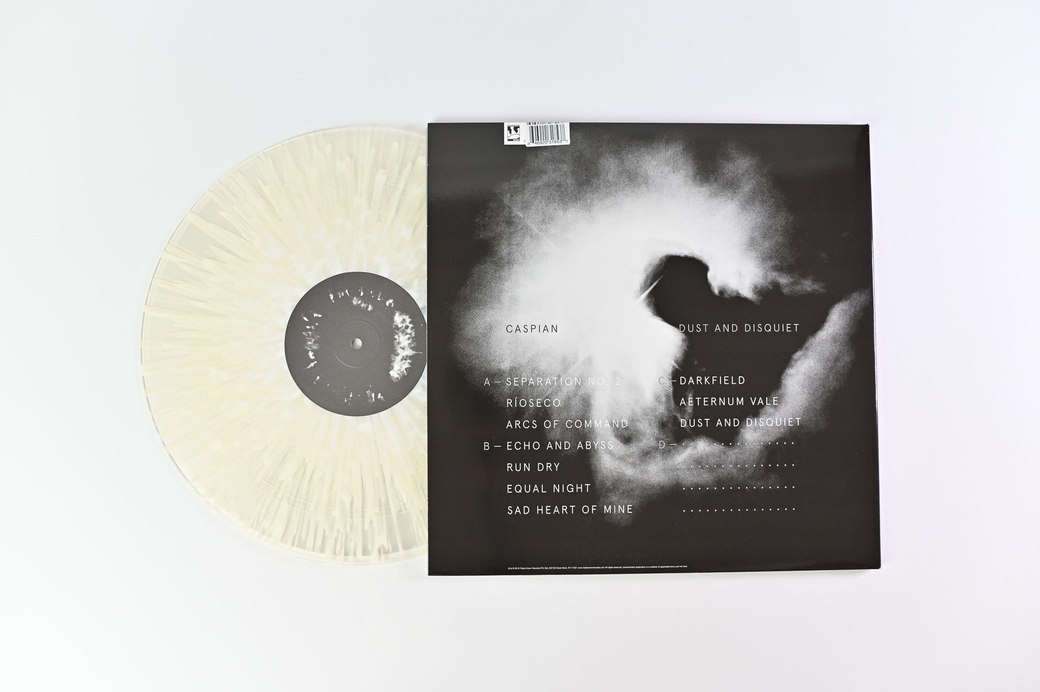 Caspian - Dust And Disquiet on Triple Crown Ltd Clear With White Splatter