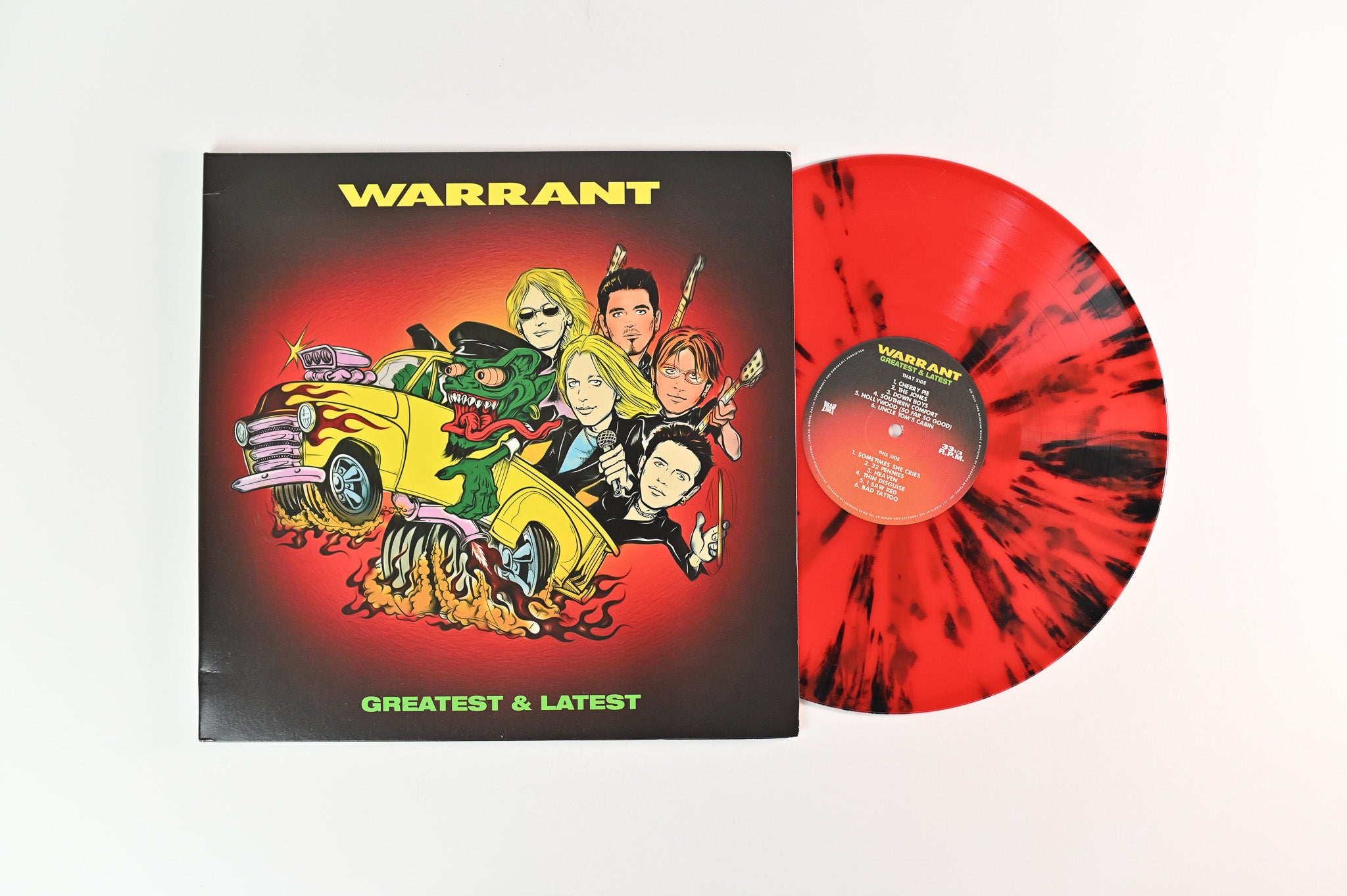 Warrant - Greatest & Latest on Deadline Music - Red & Black Splatter Vinyl