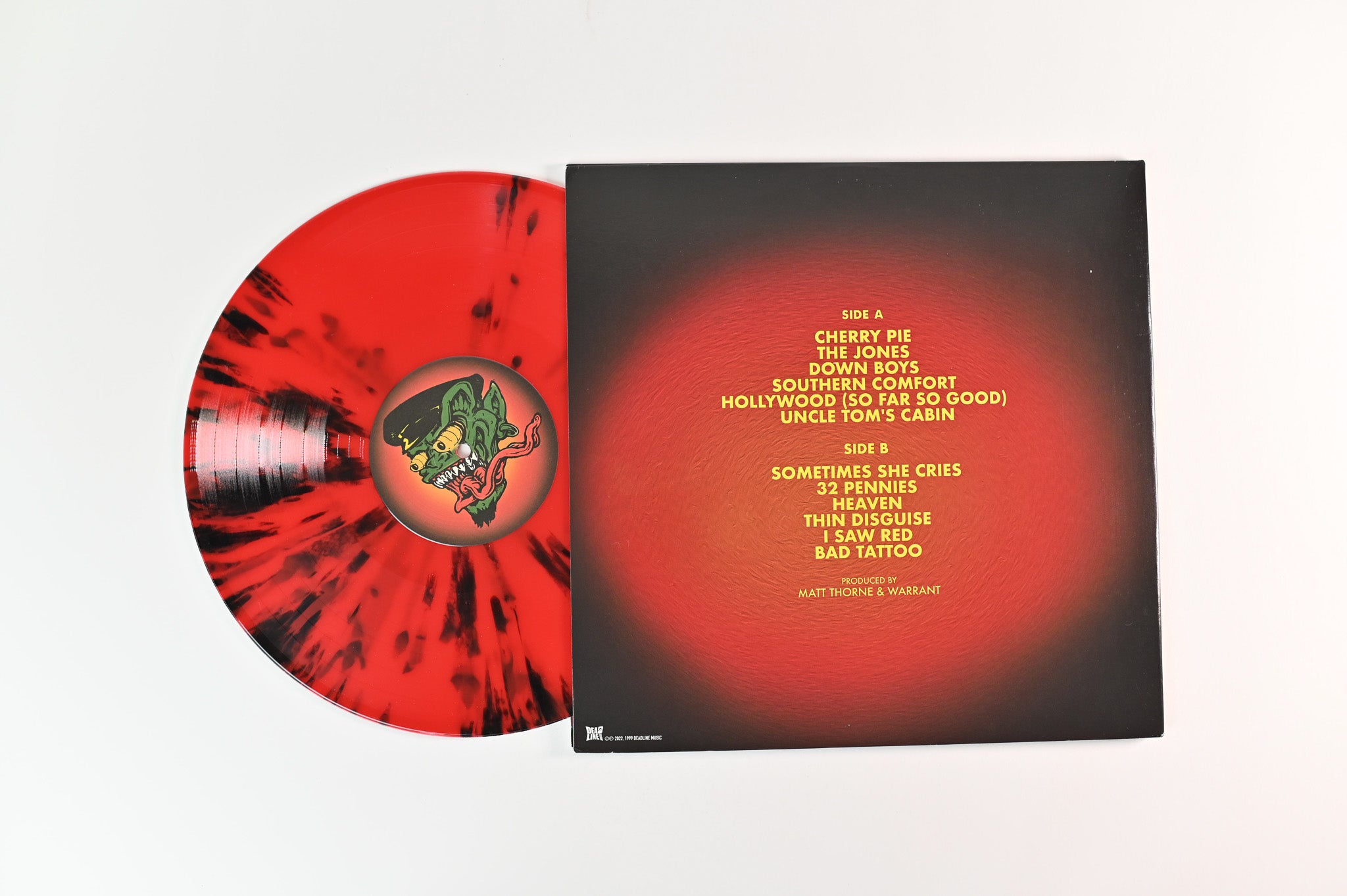 Warrant - Greatest & Latest on Deadline Music - Red & Black Splatter Vinyl