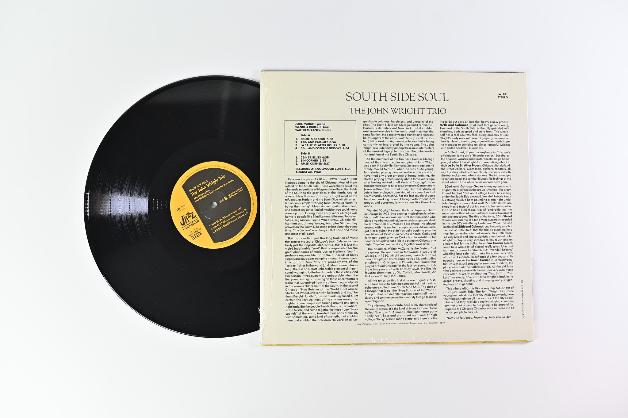 The John Wright Trio - South Side Soul on Jazz Workshop 180 Gram Reissue