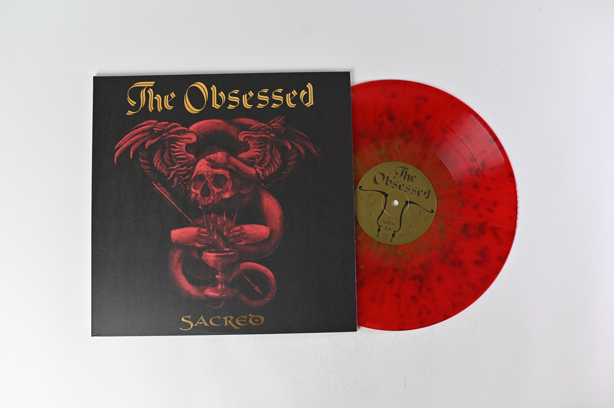 The Obsessed - Sacred on Relapse Records - Red Blood With Metallic Gold Splatter