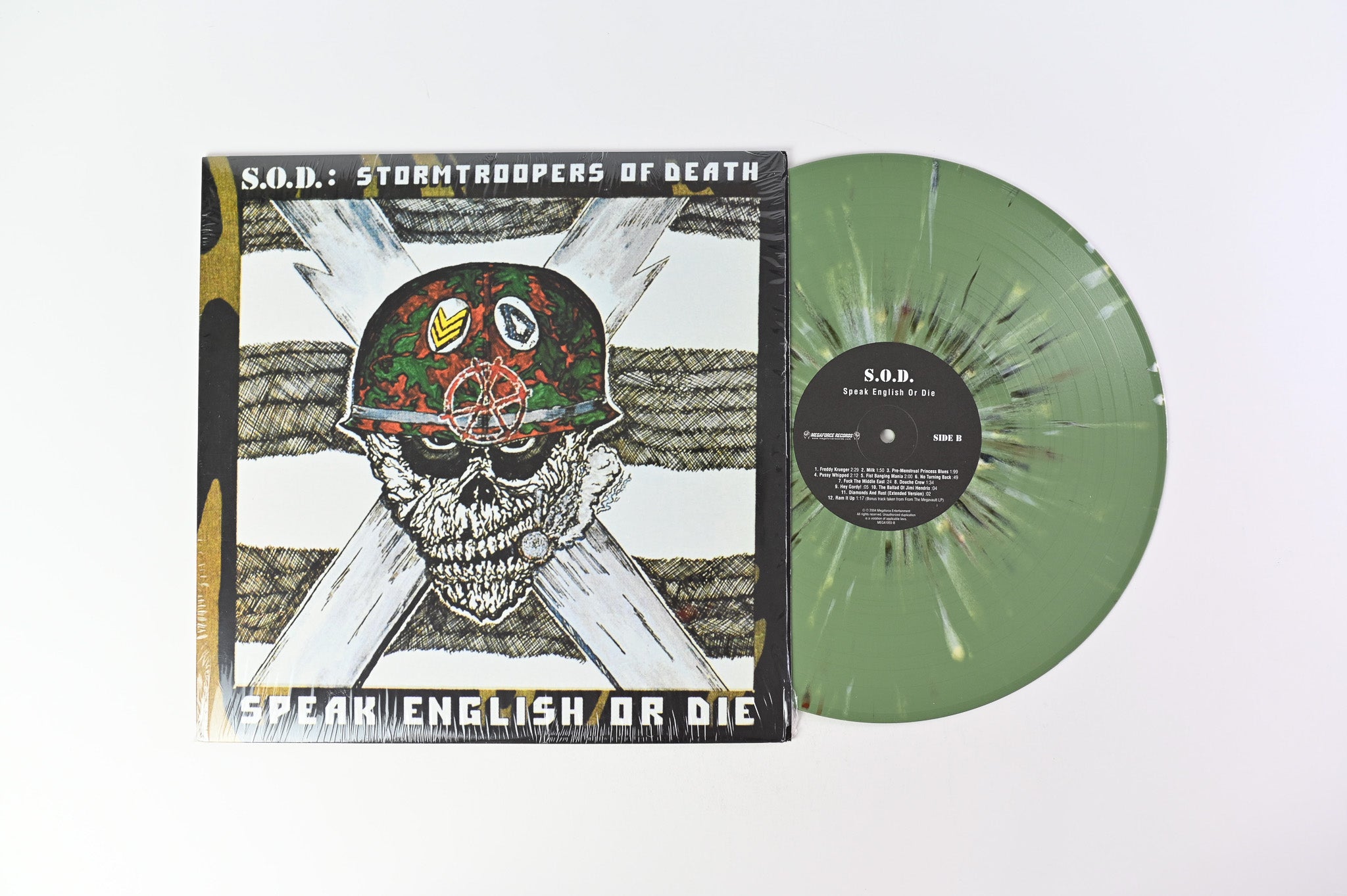 Stormtroopers Of Death - Speak English Or Die on Megaforce Green Splatter Reissue