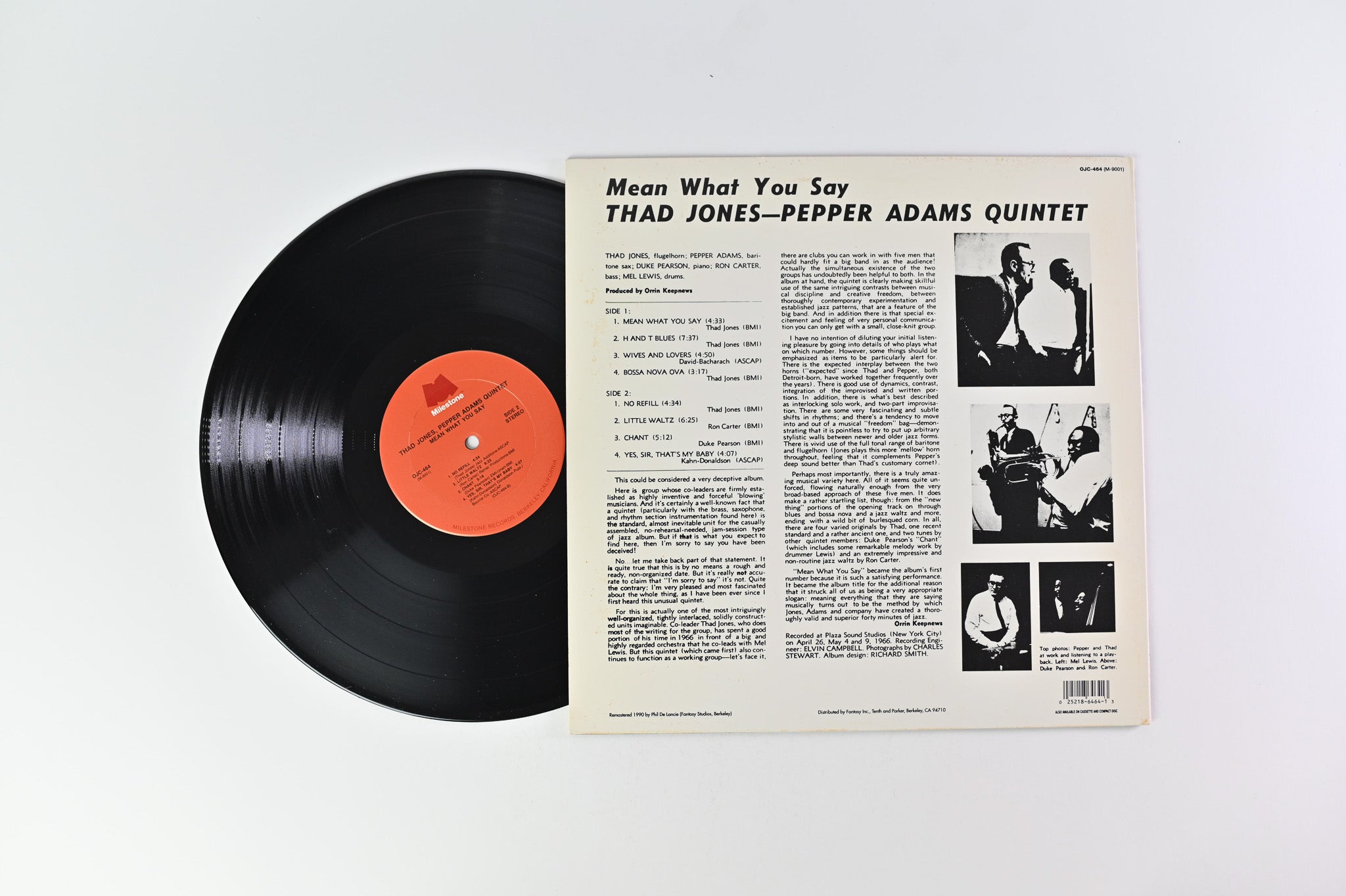 Thad Jones / Pepper Adams Quintet - Mean What You Say on Milestone OJC Reissue