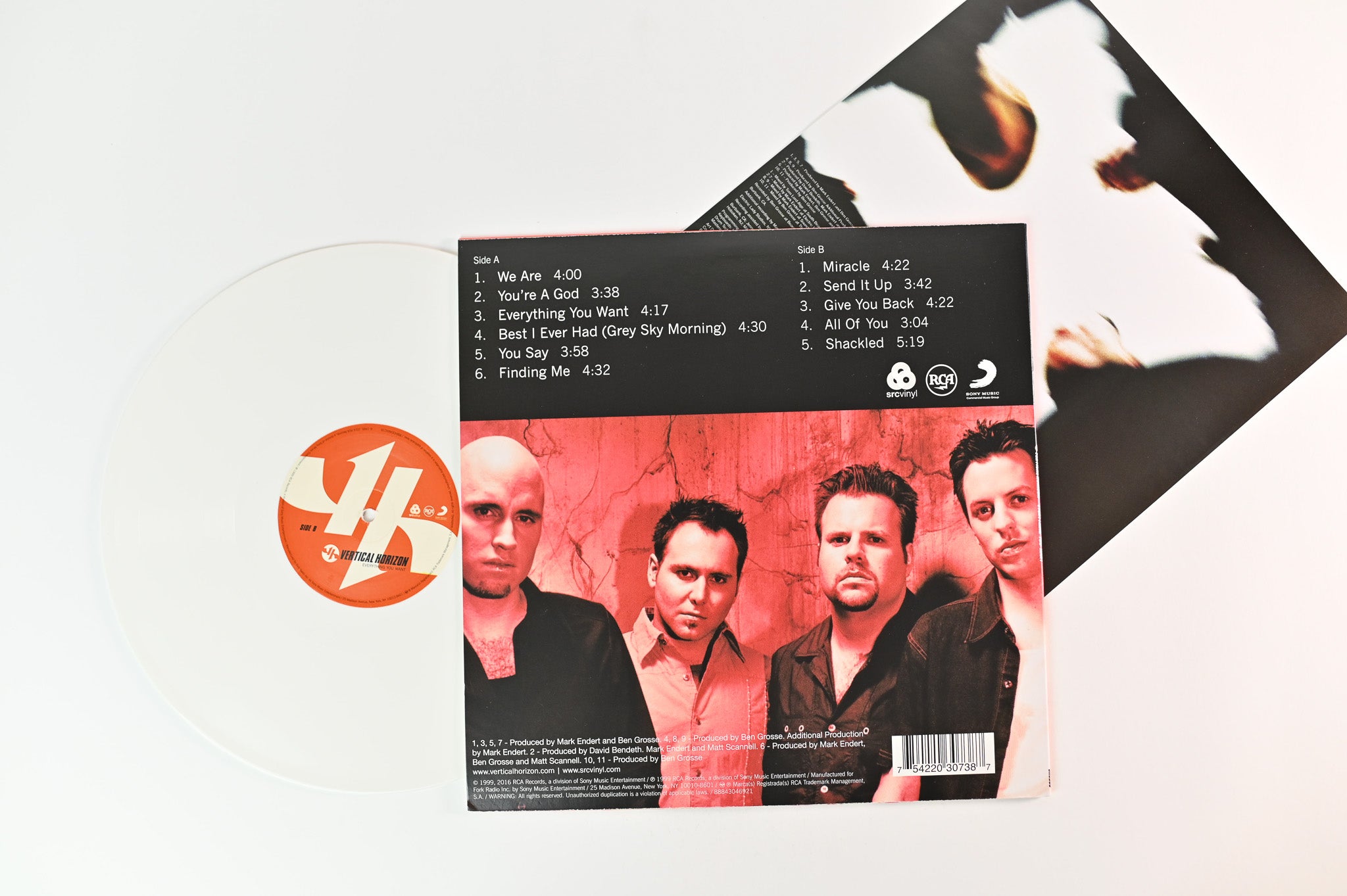 Vertical Horizon - Everything You Want on RCA / SRC Vinyl - White Vinyl