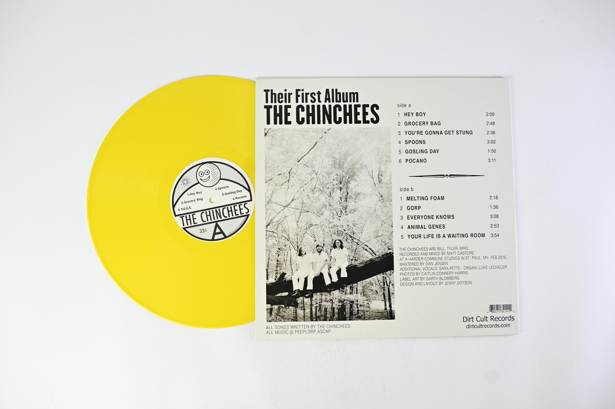 The Chinchees - The Chinchees on Dirt Cult Records - Yellow Vinyl