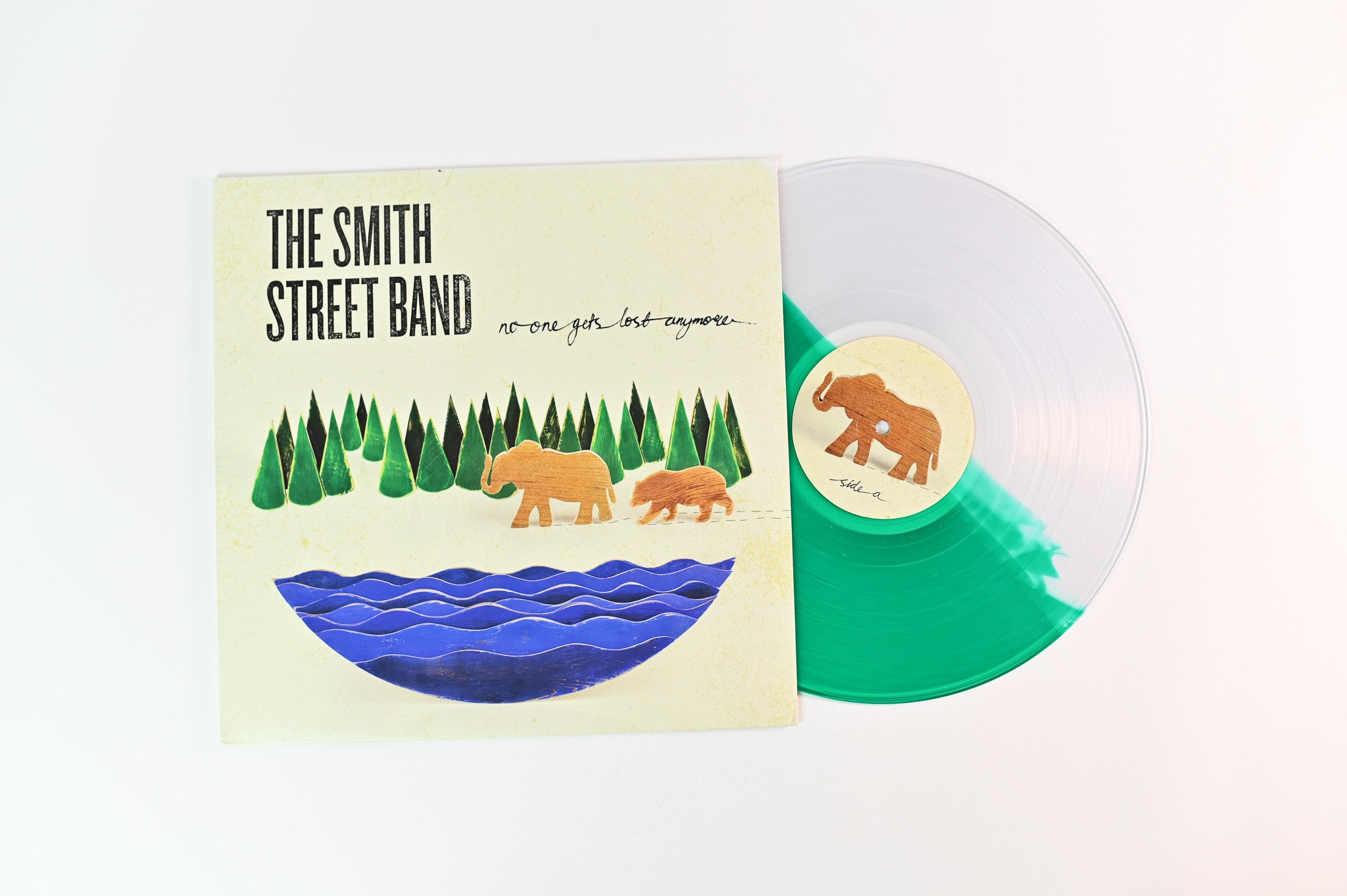 The Smith Street Band - No One Gets Lost Anymore on Asian Man Green Transparent / Clear Split Reissue