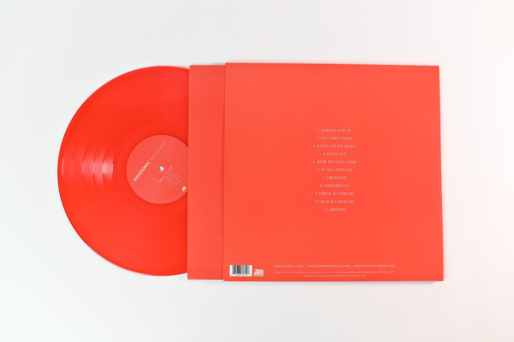 Shinedown - Threat To Survival on Atlantic Ltd Red Translucent Reissue