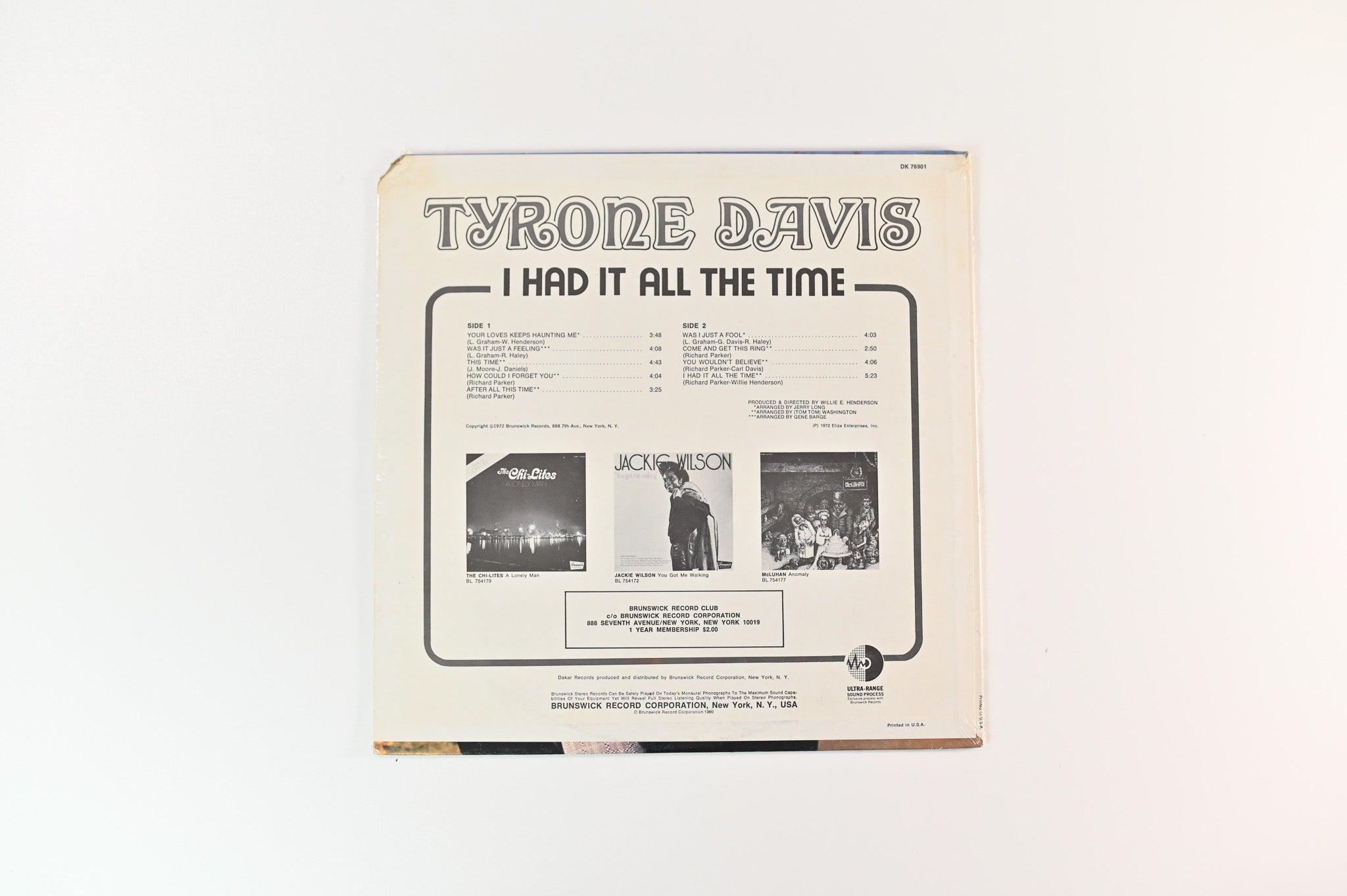 Tyrone Davis - I Had It All The Time on Brunswick Sealed