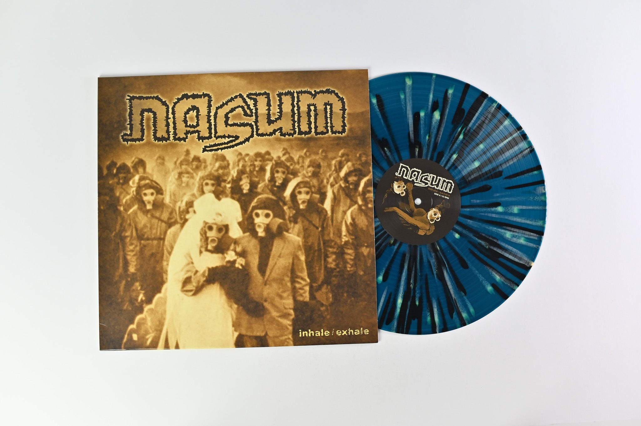 Nasum - Inhale / Exhale on Relapse Ltd Blue With Splatter Reissue