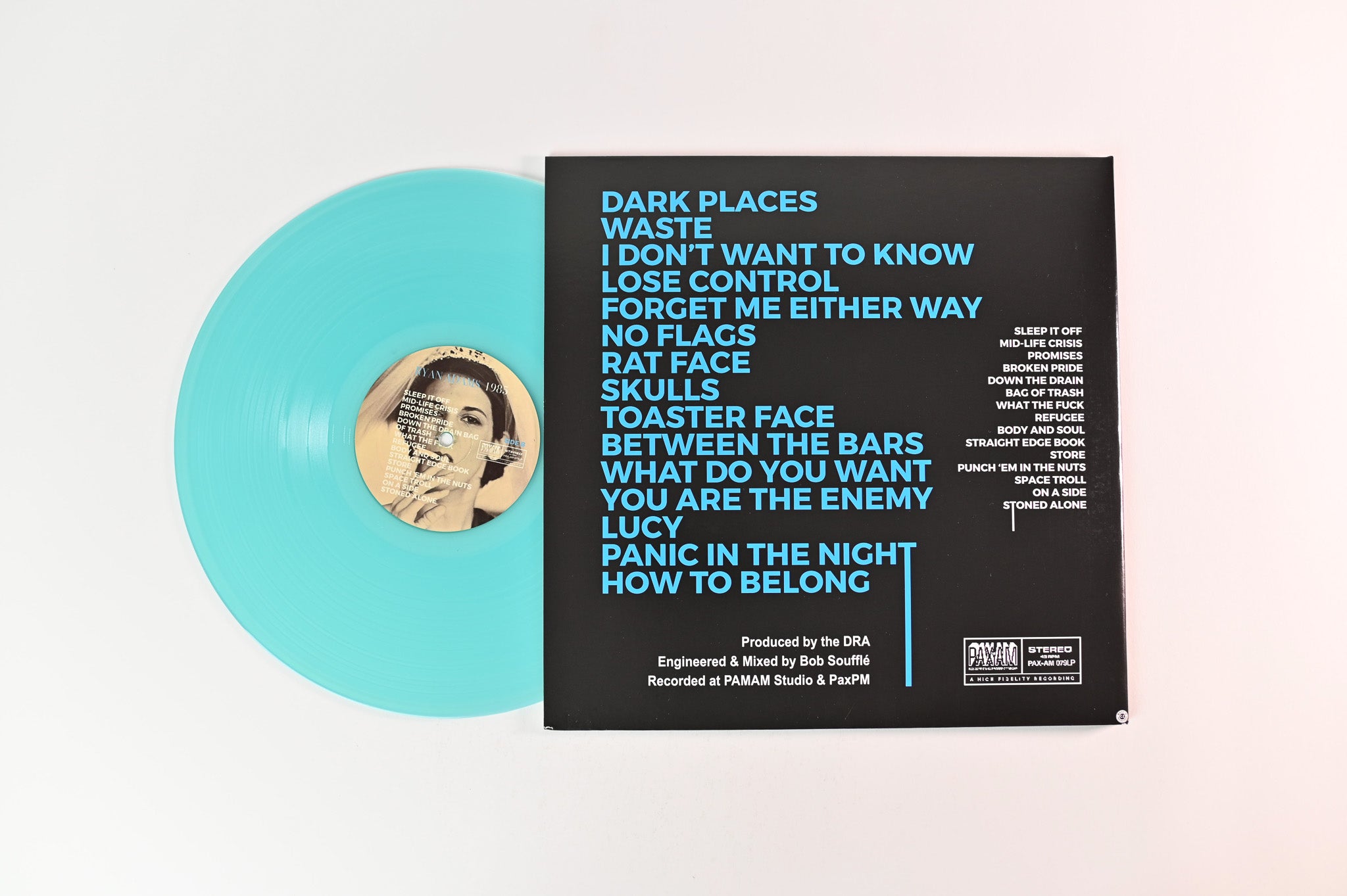 Ryan Adams - 1985 on Pax Americana Record Company Turquoise Translucent Vinyl