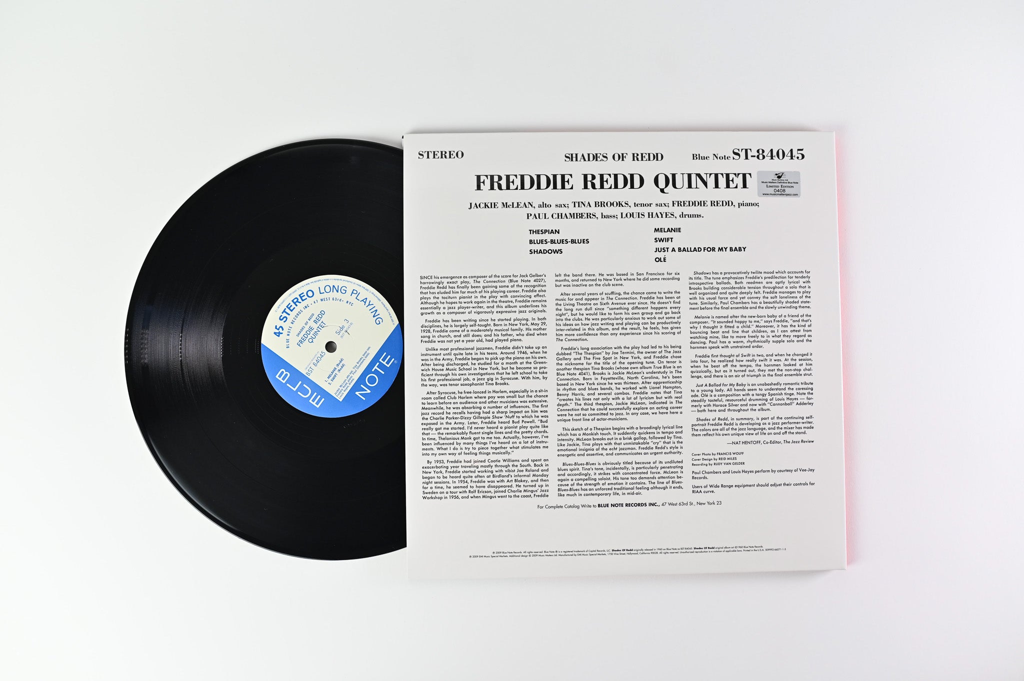 Freddie Redd Quintet - Shades Of Redd on Blue Note Music Matters Ltd 45 RPM  Reissue