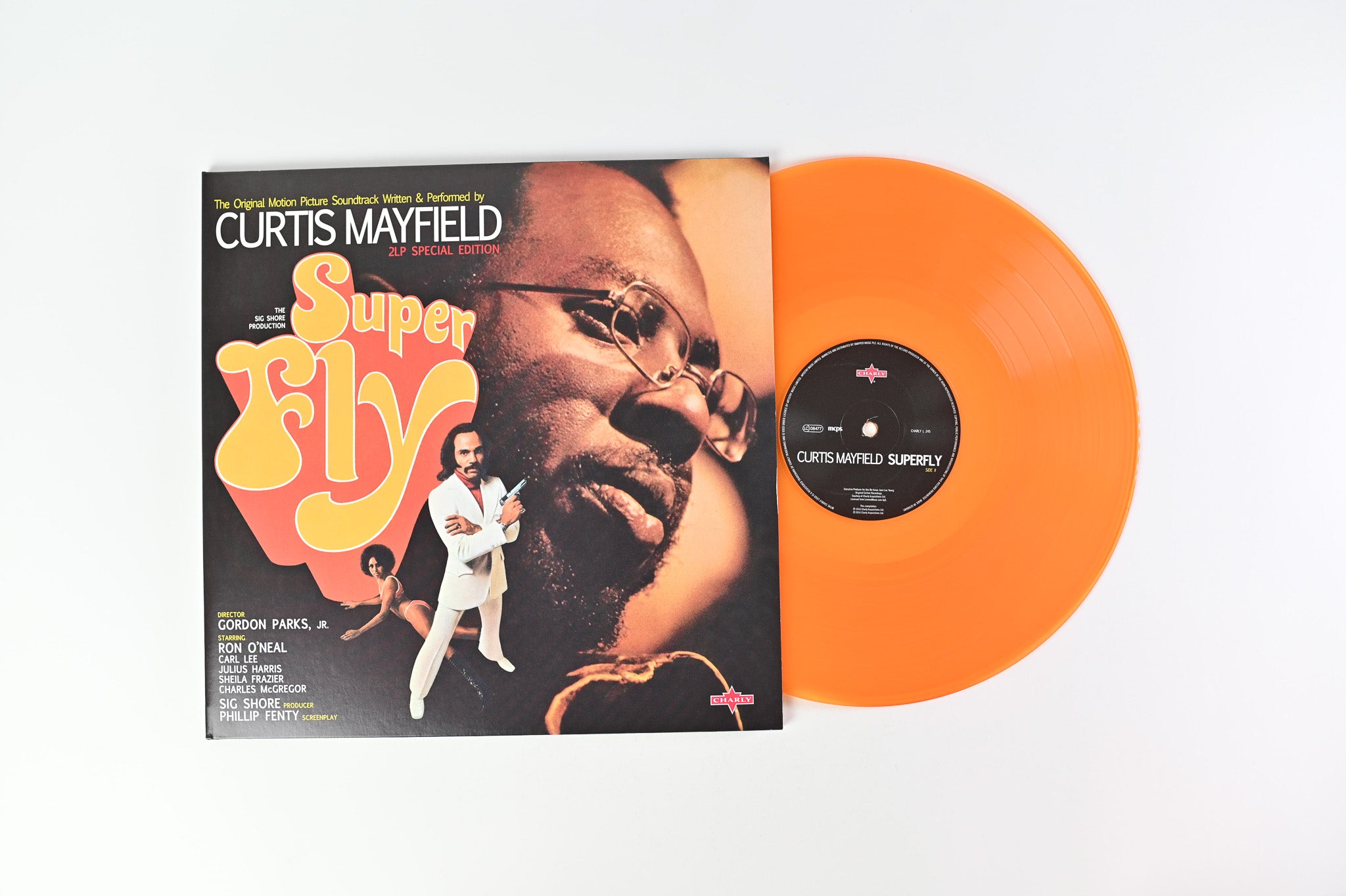 Curtis Mayfield - Super Fly on Charly Yellow Vinyl Reissue