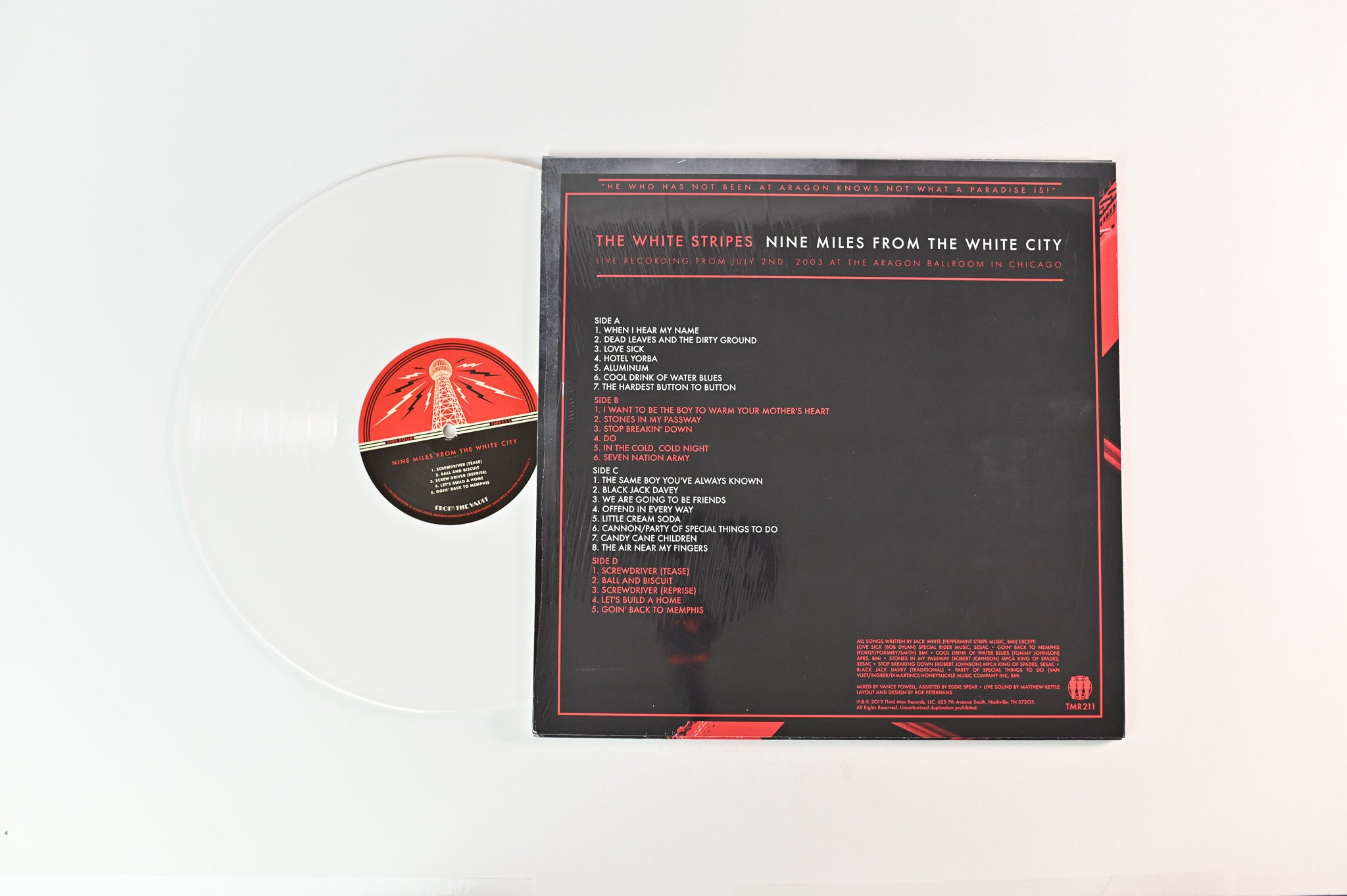 The White Stripes - Nine Miles From The White City on Third Man Ltd Red / White