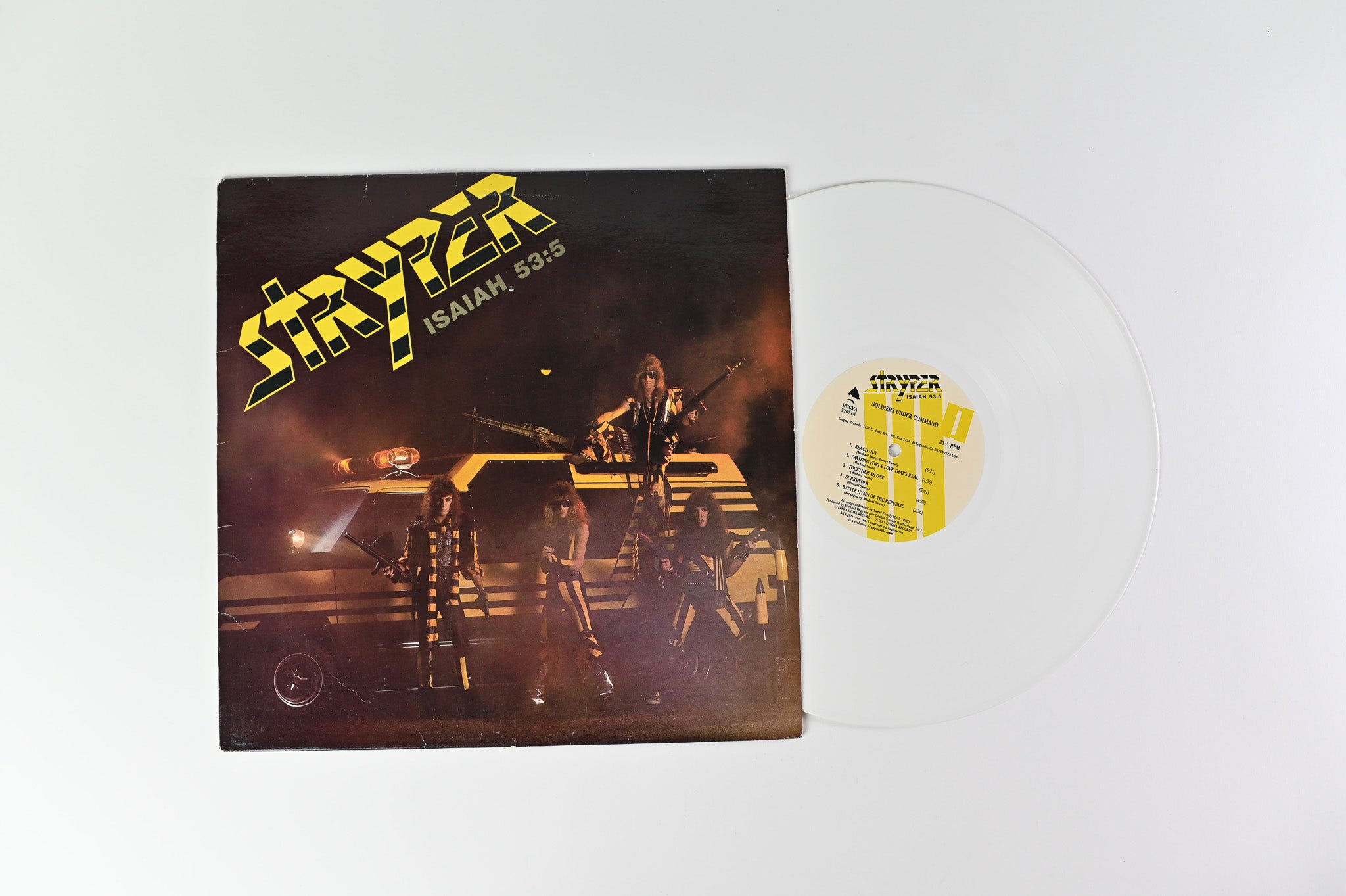 Stryper - Soldiers Under Command on Enigma Ltd White Vinyl