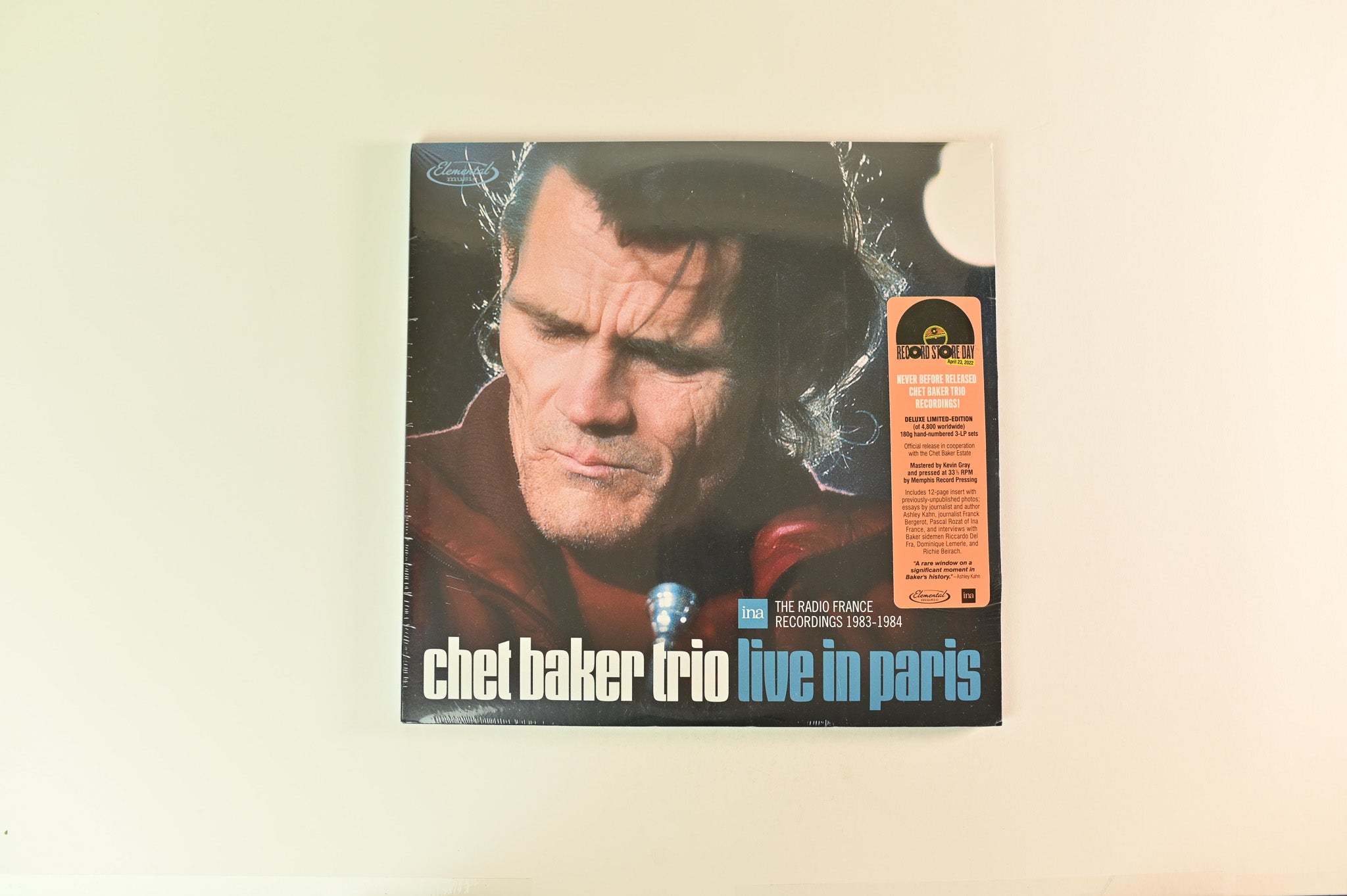 Chet Baker Trio - Live In Paris: The Radio France Recordings 1983-1984 on Elemental RSD 2022 Lt Numbered Sealed