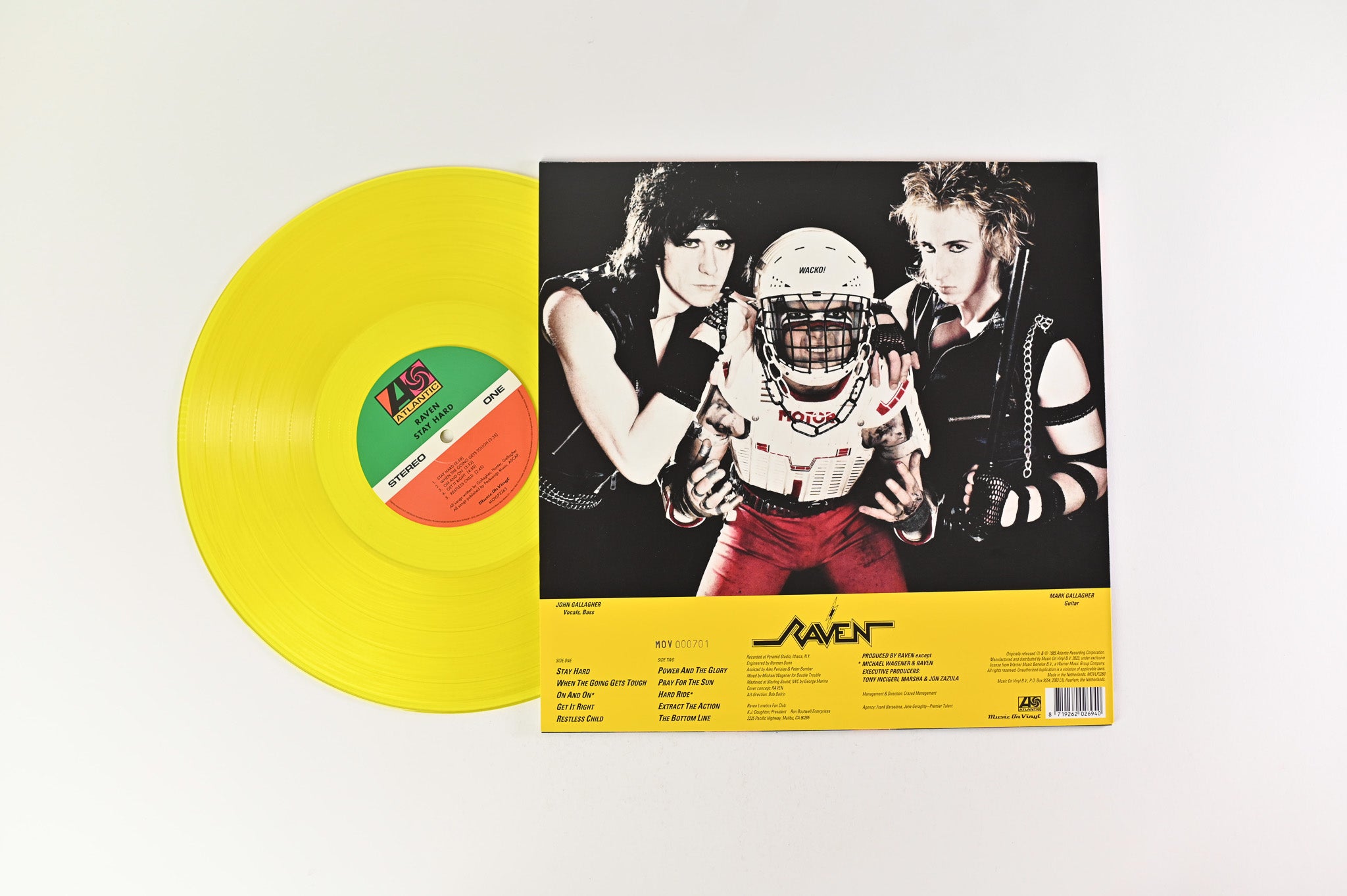 Raven - Stay Hard on Music on Vinyl Ltd Numbered Yellow Vinyl Reissue