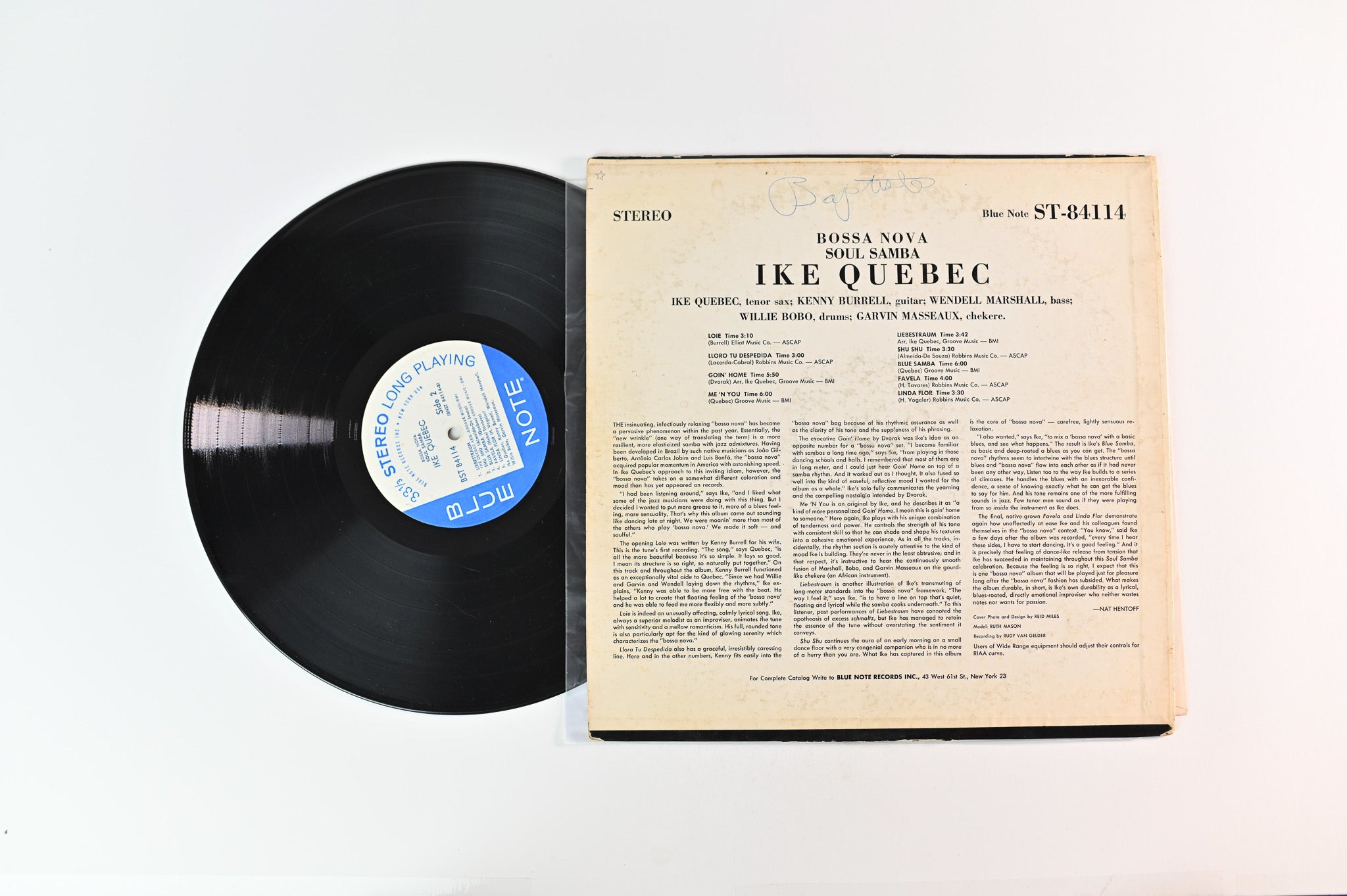 Ike Quebec - Bossa Nova Soul Samba on Blue Note BST 84114 NY Stereo