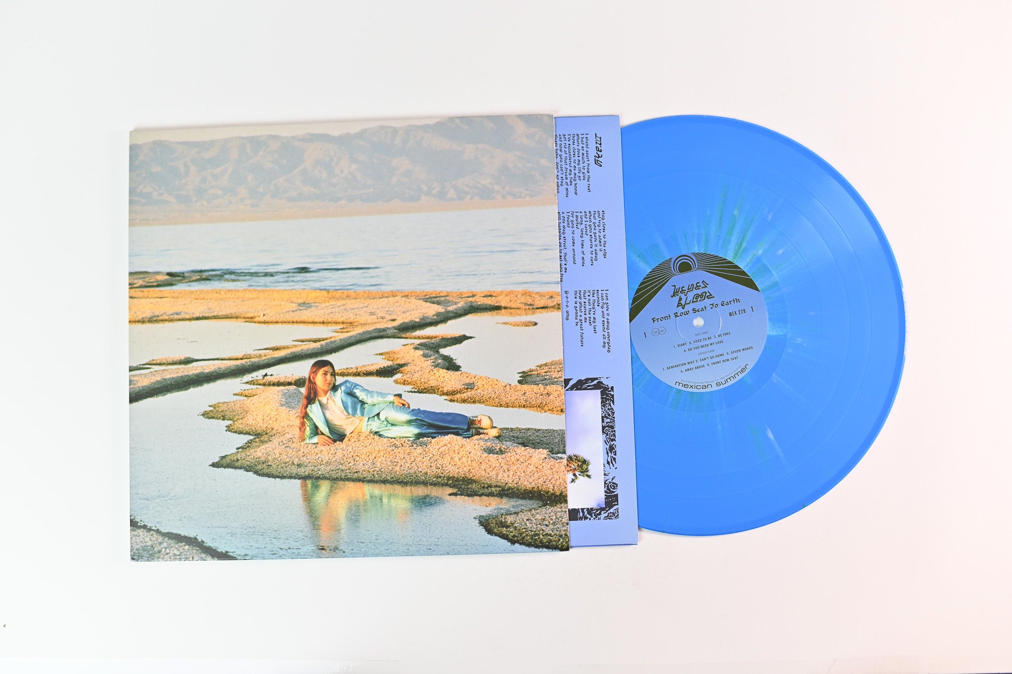 Weyes Blood - Front Row Seat To Earth on Mexican Summer Ltd Numbered Blue Green & White Splatter