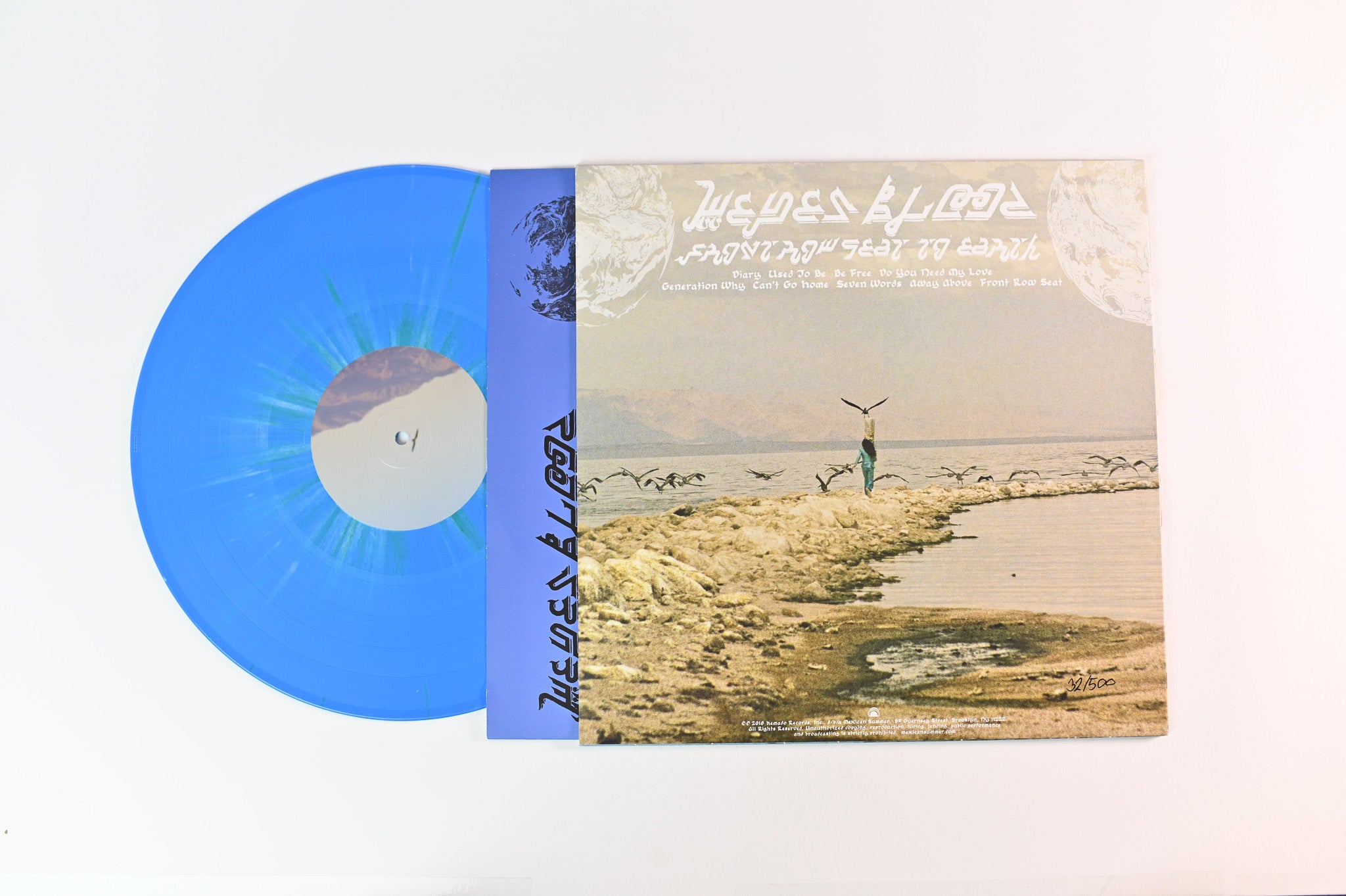 Weyes Blood - Front Row Seat To Earth on Mexican Summer Ltd Numbered Blue Green & White Splatter