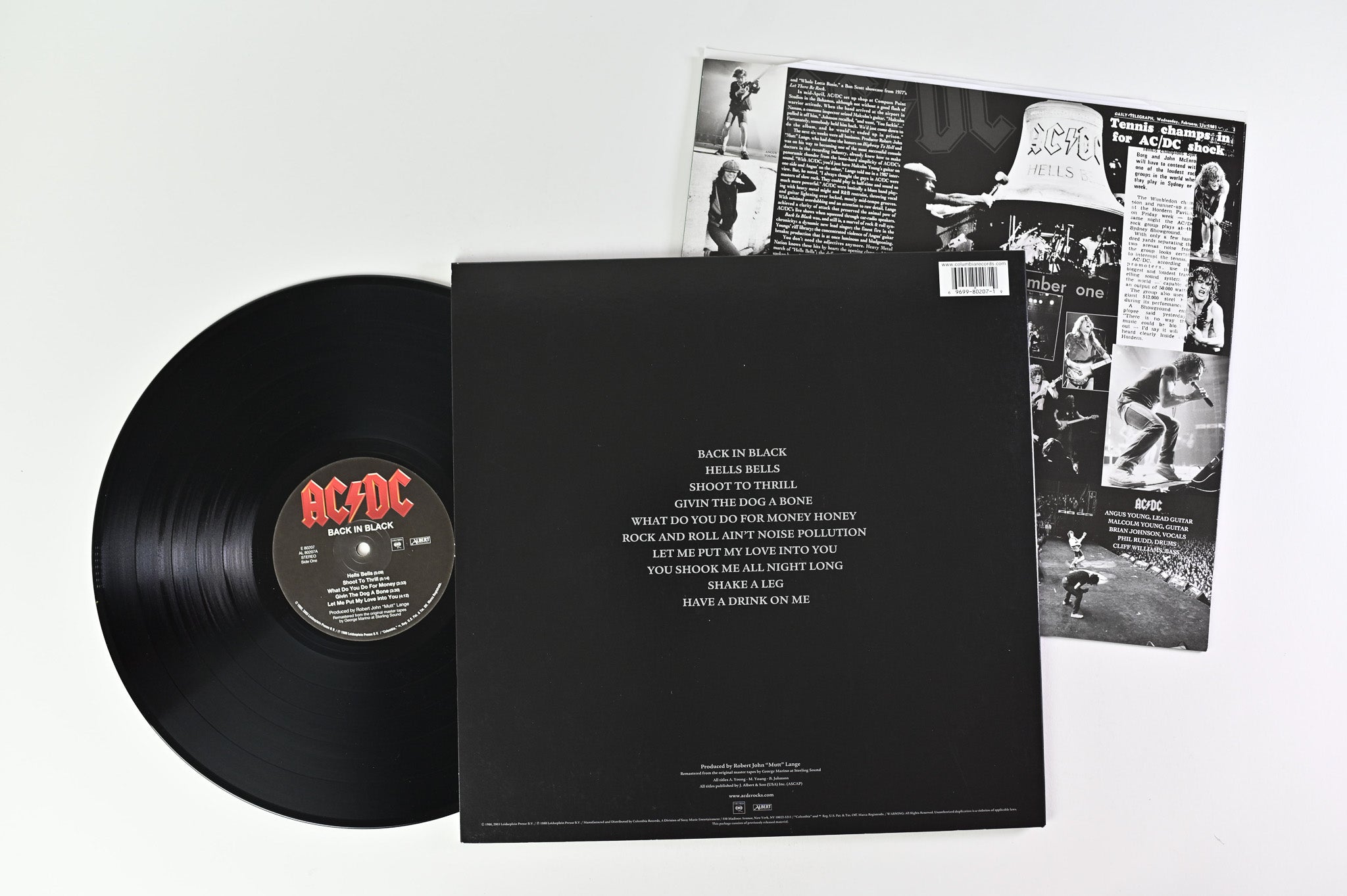 AC/DC - Back In Black on Columbia Albert Productions Reissue