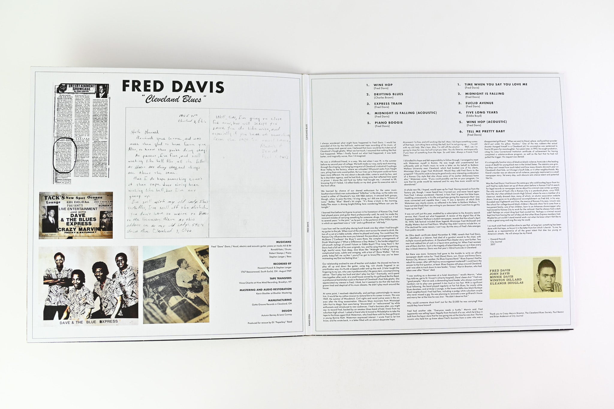 Fred Davis - Cleveland Blues on Remined RSD 2023 Ltd Smoke Vinyl