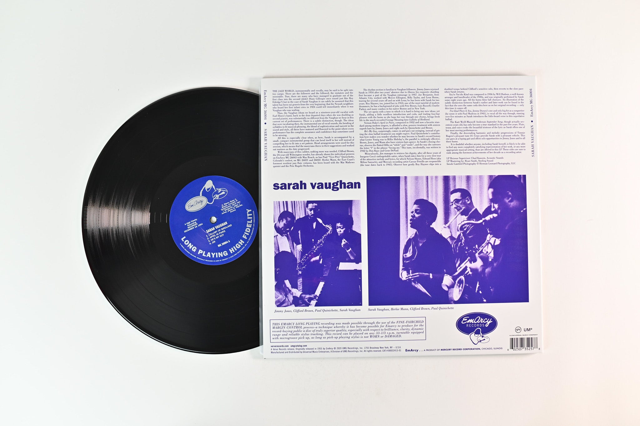 Sarah Vaughan - Sarah Vaughan on Emarcy Acoustic Sounds Series 180 Gram Reissue