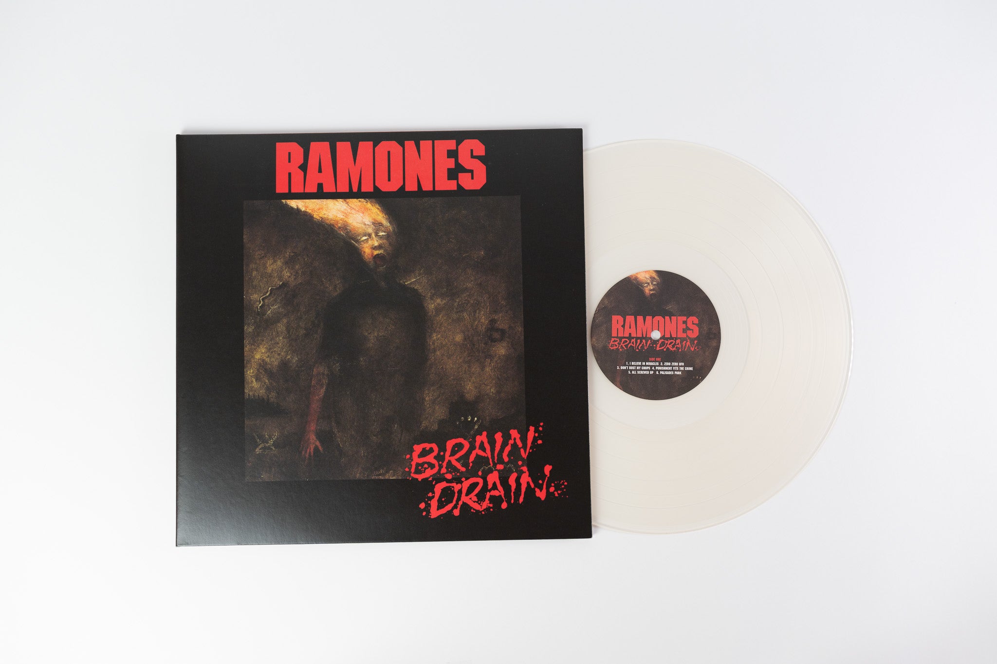 Ramones - Brain Drain on Let Them Eat Vinyl Clear Vinyl Reissue