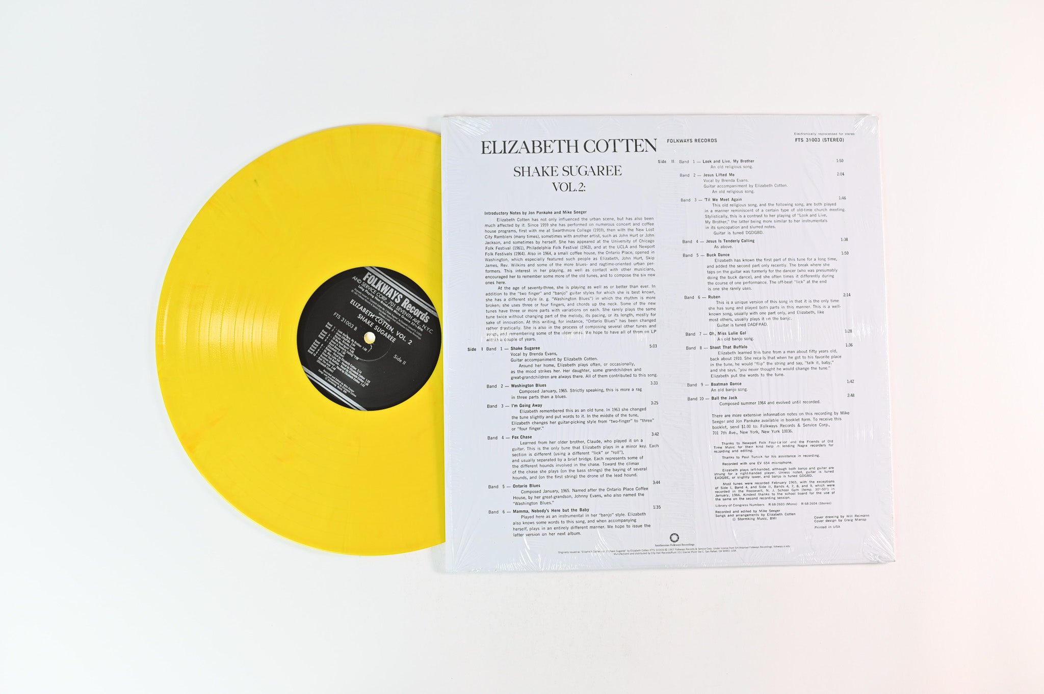 Elizabeth Cotten - Vol. 2: Shake Sugaree on Folkways Ltd Yellow Vinyl Reissue