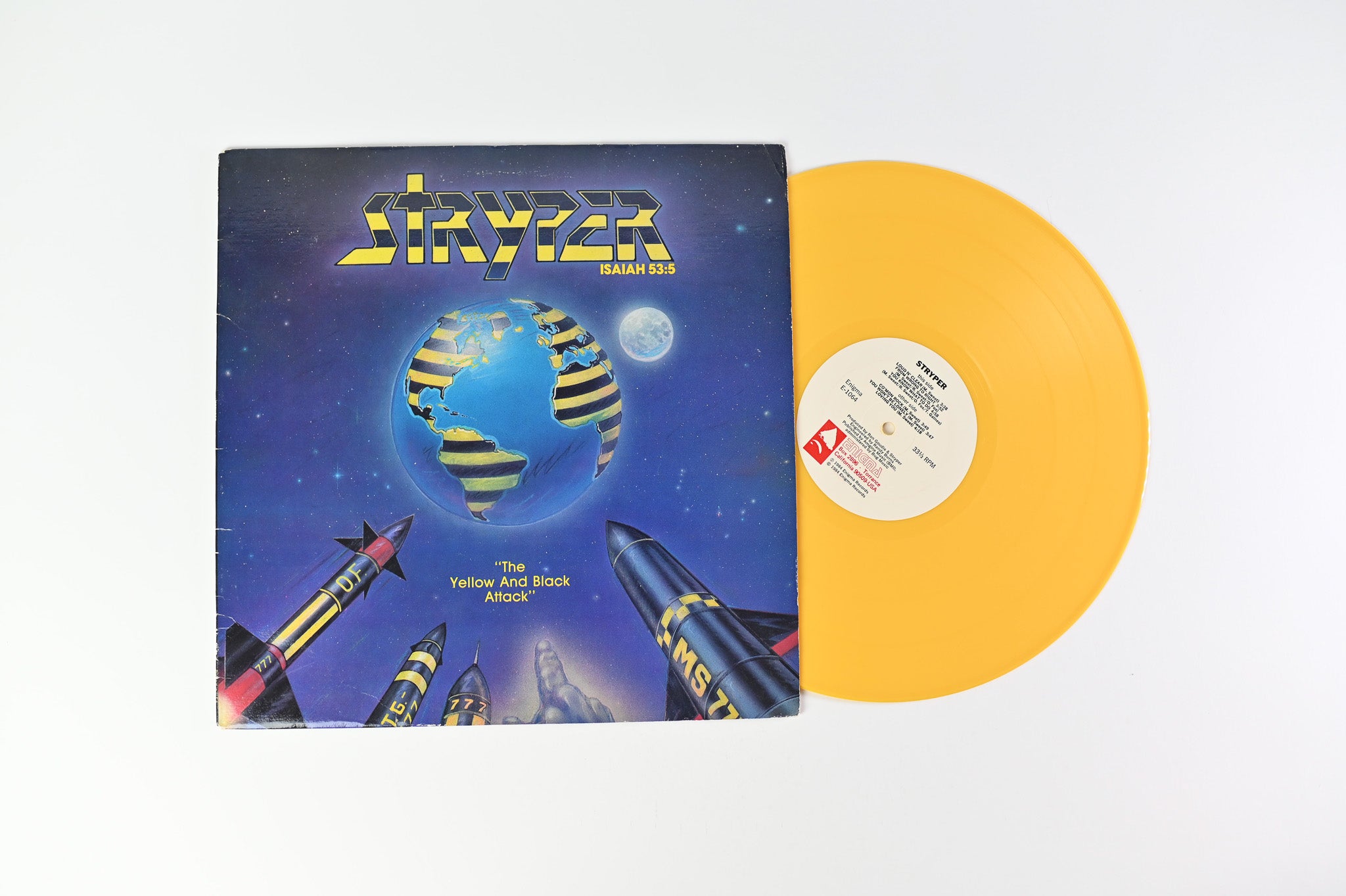 Stryper - The Yellow And Black Attack on Enigma Yellow Vinyl