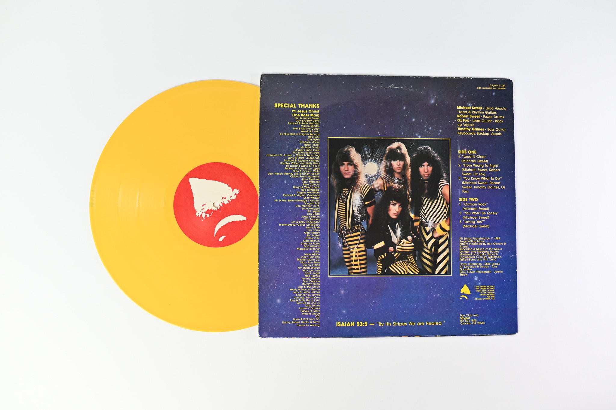 Stryper - The Yellow And Black Attack on Enigma Yellow Vinyl