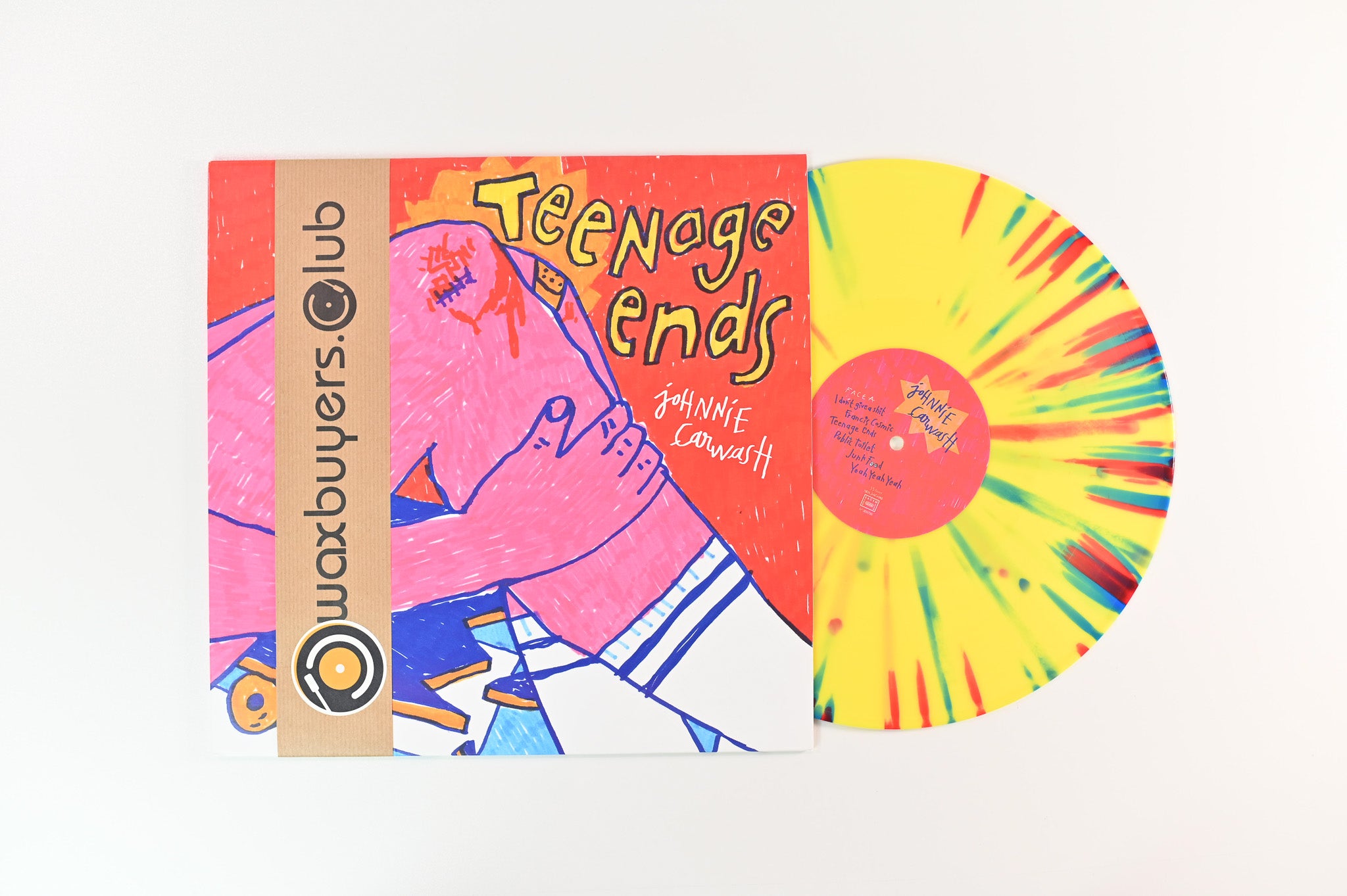 Johnnie Carwash - Teenage Ends on Howlin' Banana Records - Splatter Vinyl