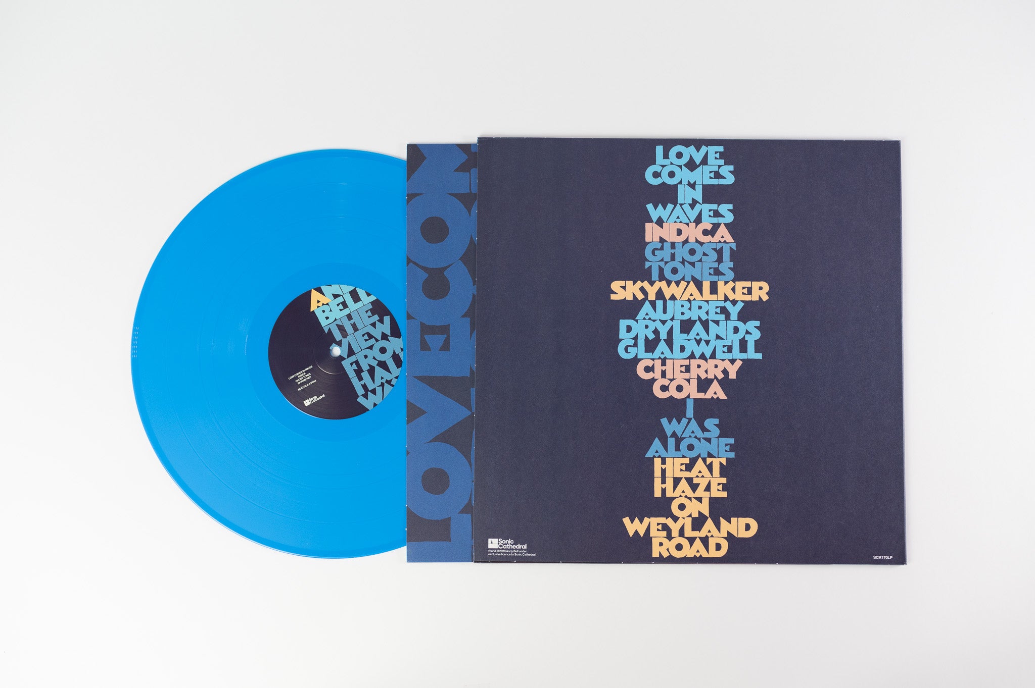 Andy Bell - The View From Halfway Down on Sonic Cathedral Ltd Blue Vinyl