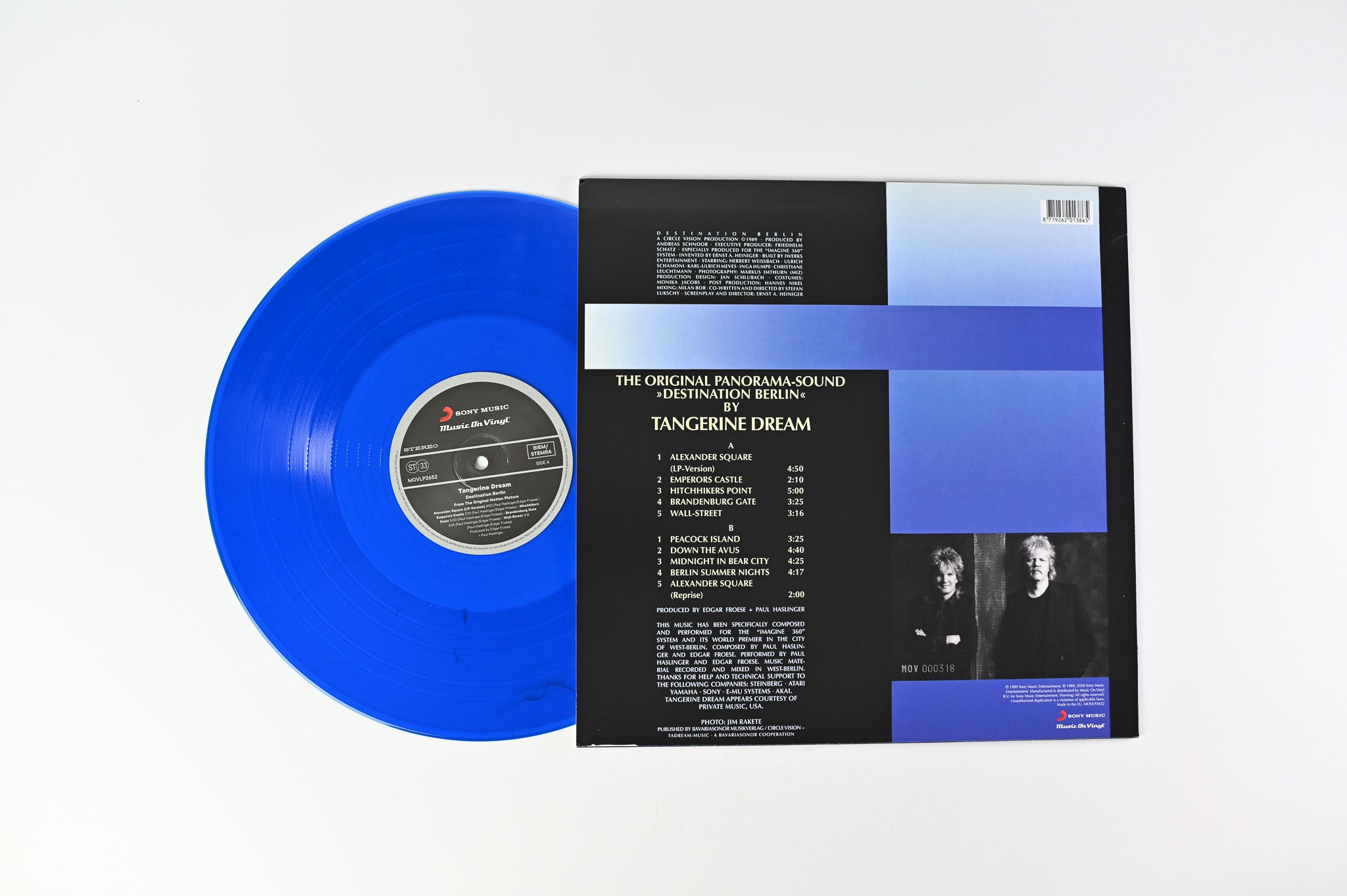 Tangerine Dream - Destination Berlin (From The Original Motion Picture) on Music On Vinyl Numbered Reissue Transparent Blue Vinyl