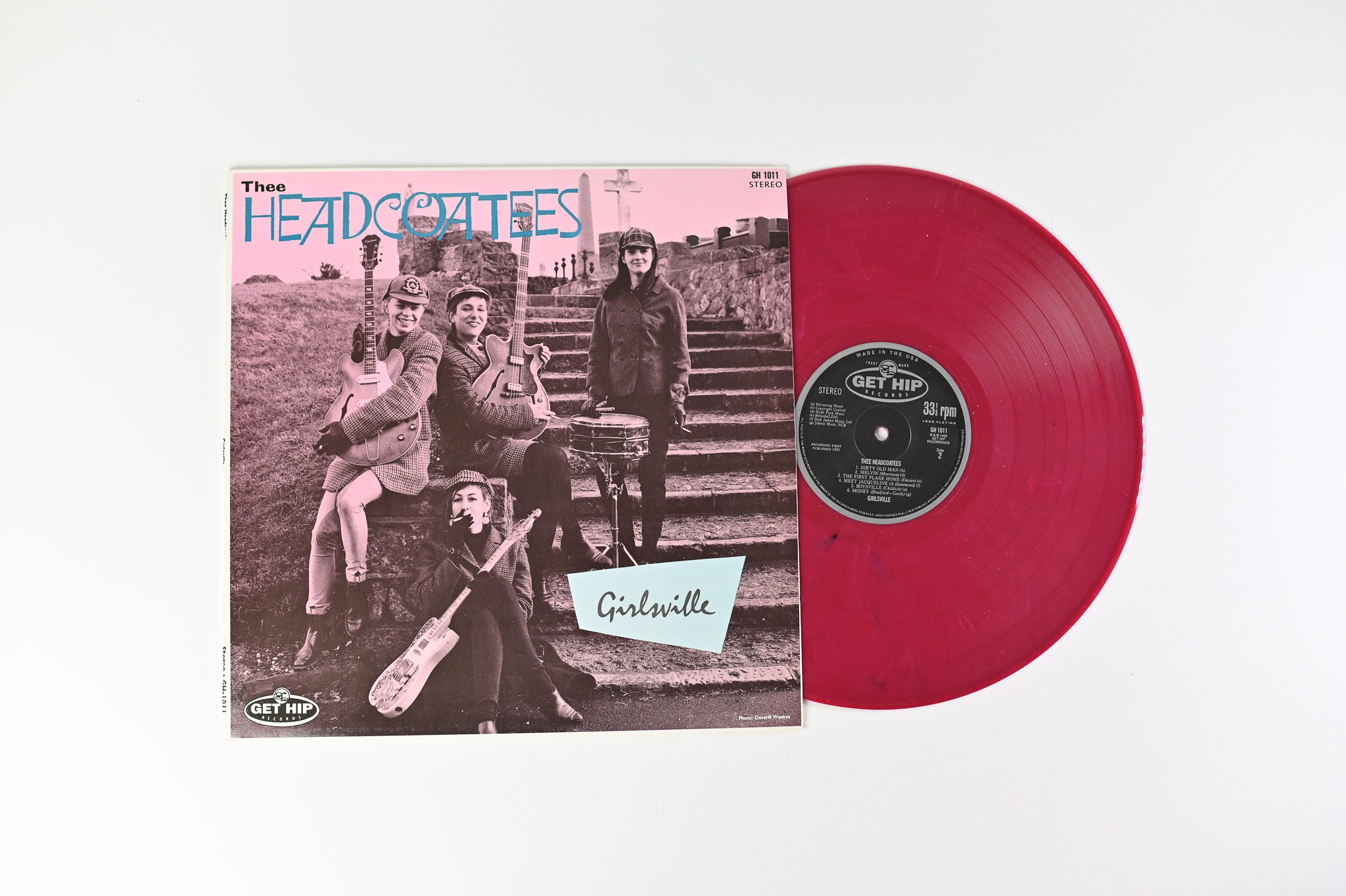 Thee Headcoatees - Girlsville on Get Hip Recordings Reissue on Opaque Red Marbled Vinyl