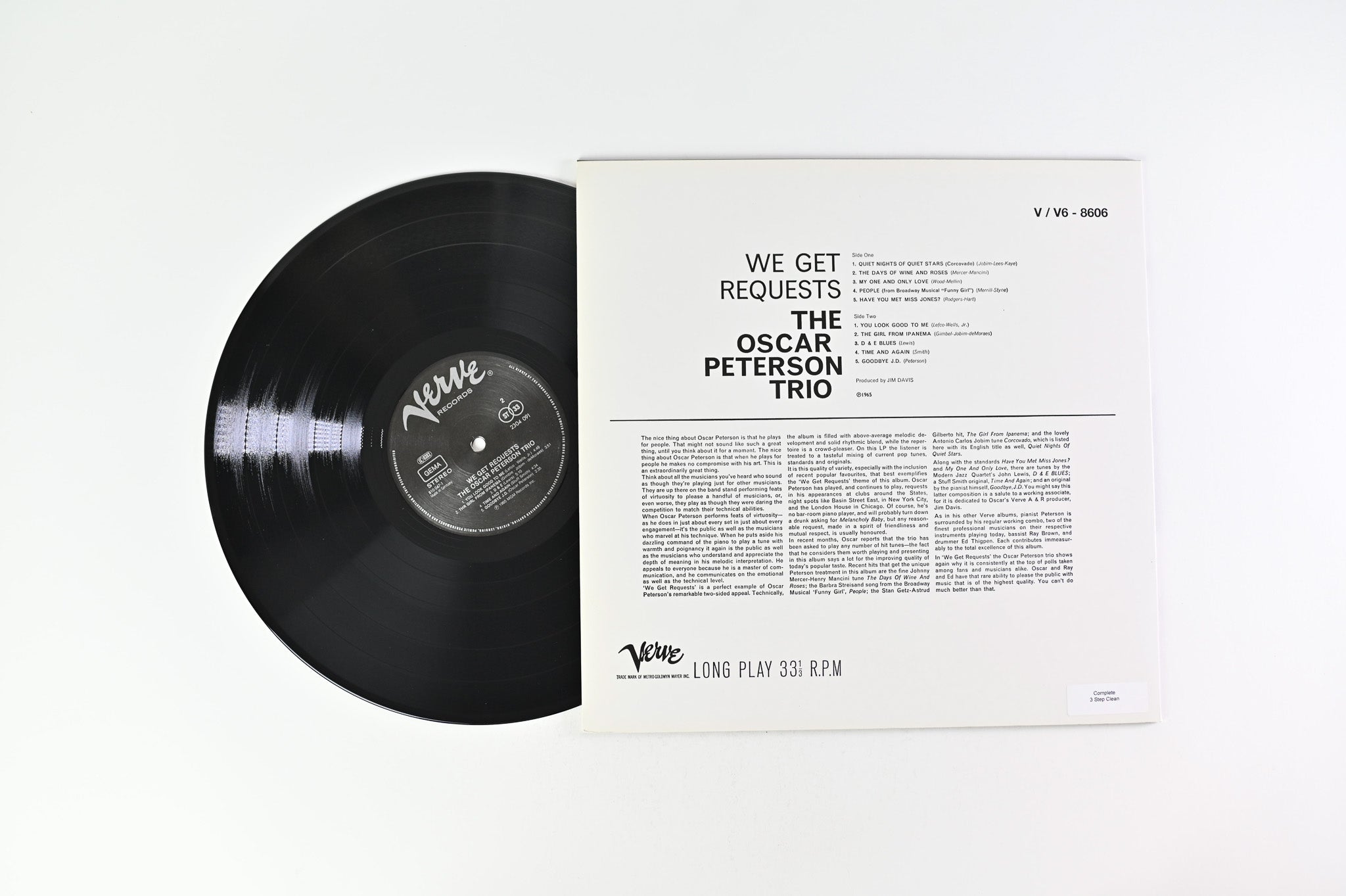 The Oscar Peterson Trio - We Get Requests on Verve Connaisseur Musik GmbH German Reissue