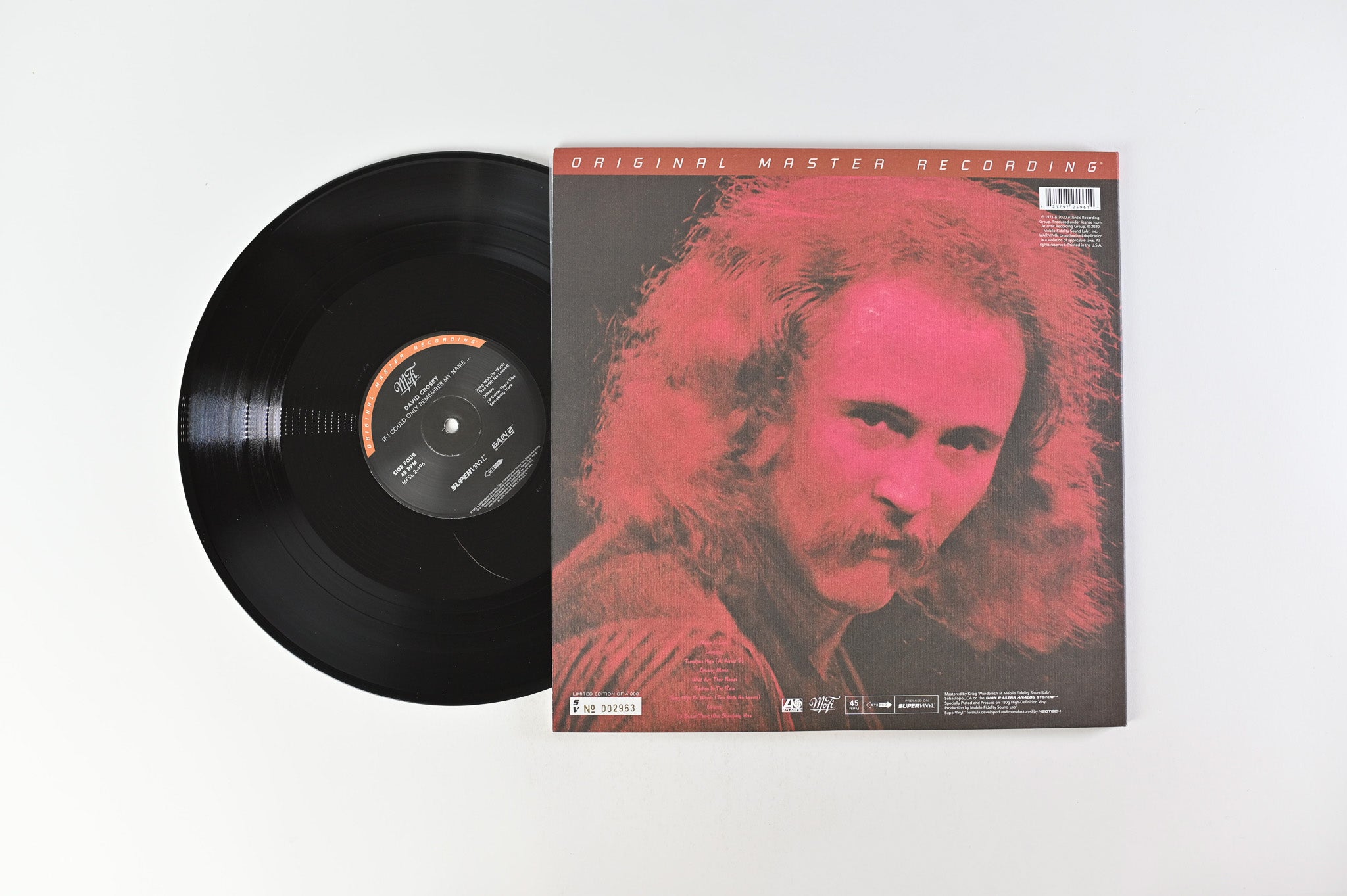 David Crosby - If I Could Only Remember My Name on Mobile Fidelity Sound Lab Ltd. 45 RPM eissue, Numbered