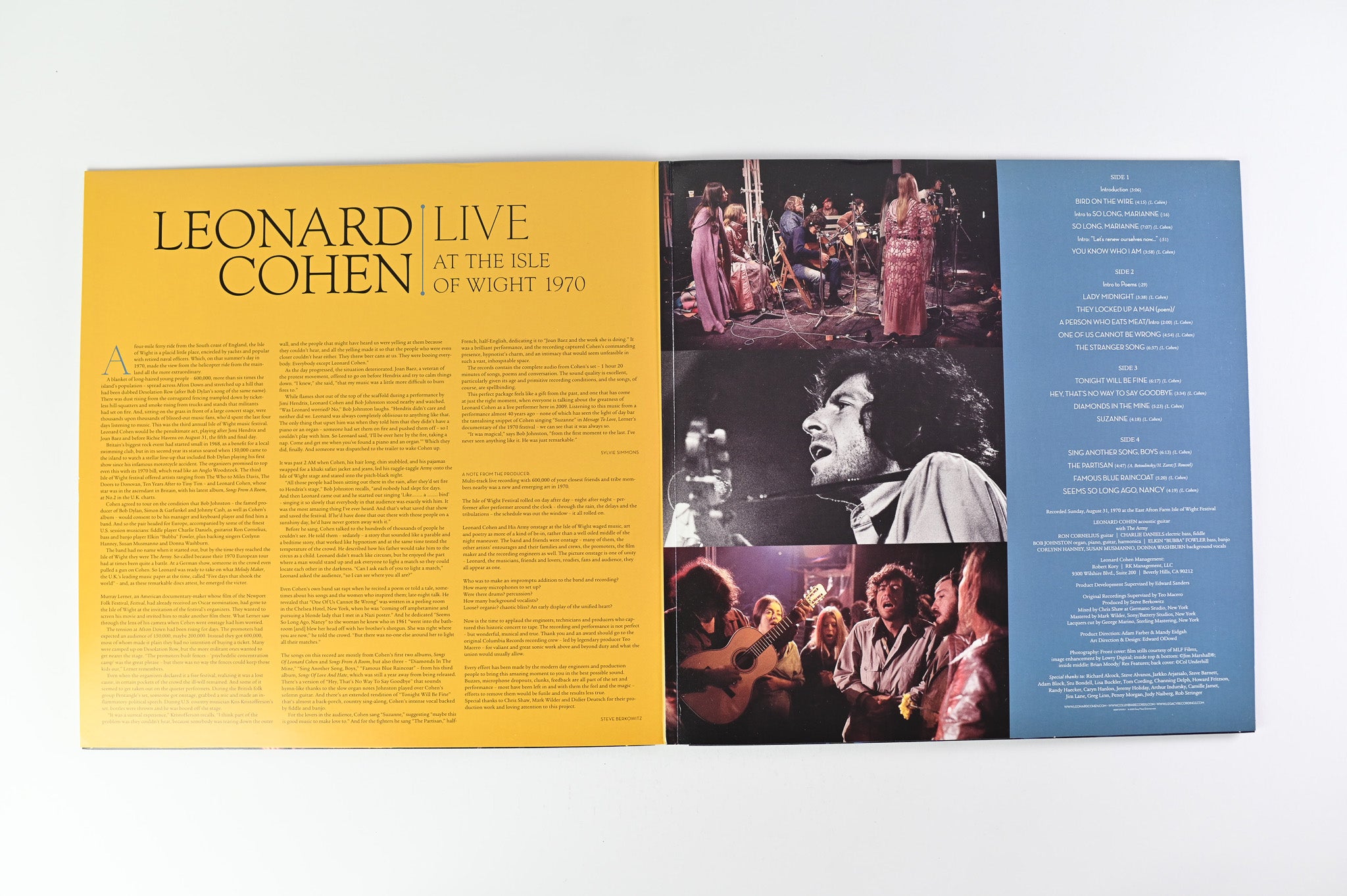 Leonard Cohen - Live At The Isle Of Wight 1970 on Columbia Legacy