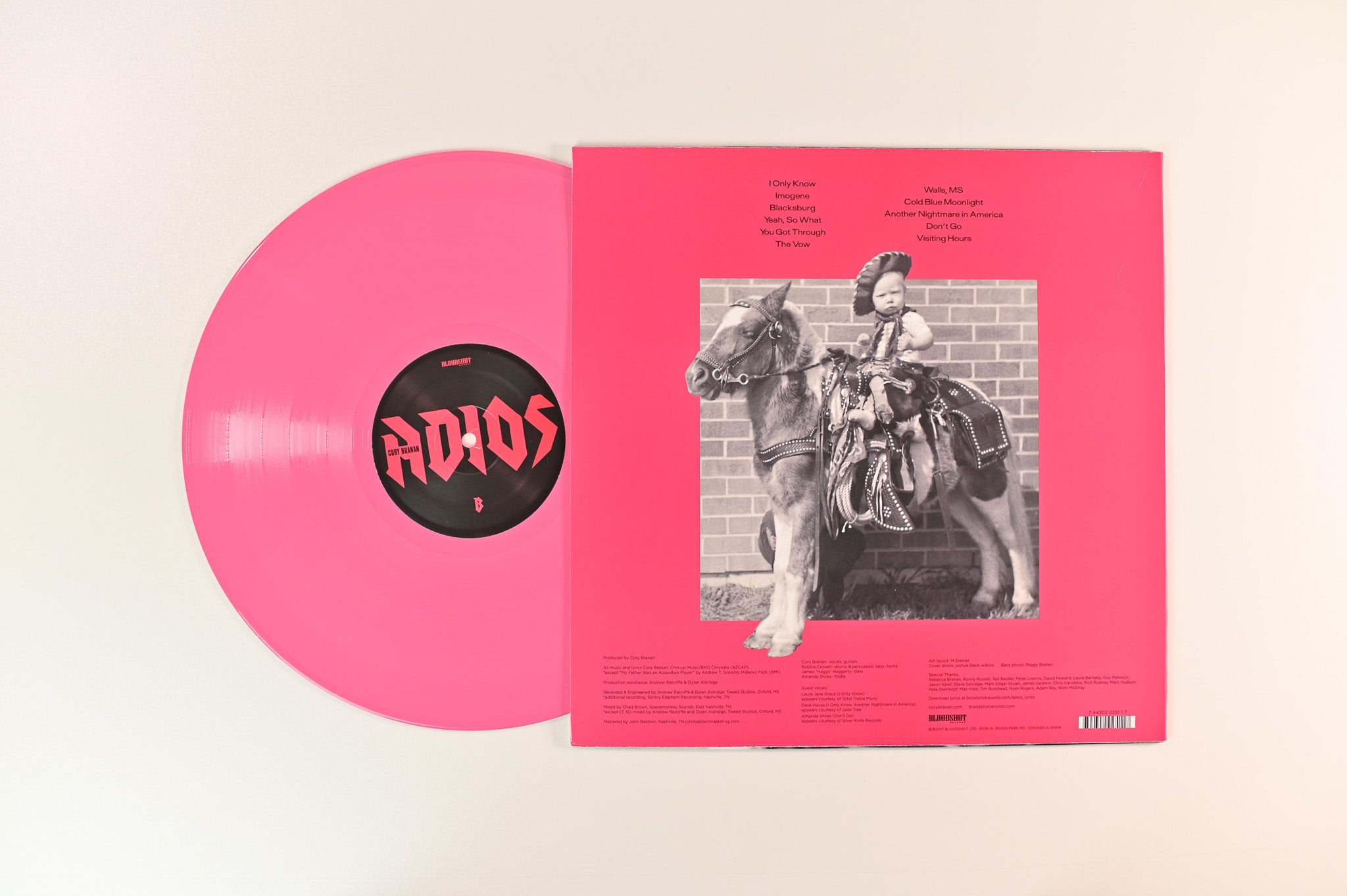 Cory Branan - Adios on Bloodshot Records - Pink Vinyl