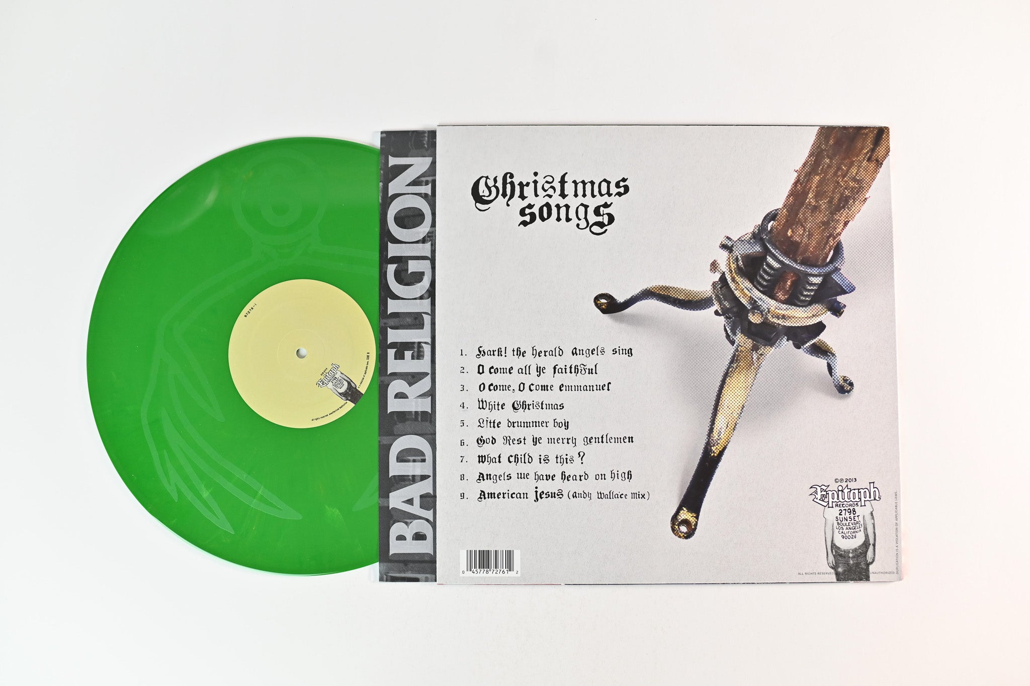 Bad Religion - Christmas Songs on Epitaph Ltd Single Sided Green With Gold Vinyl Reissue