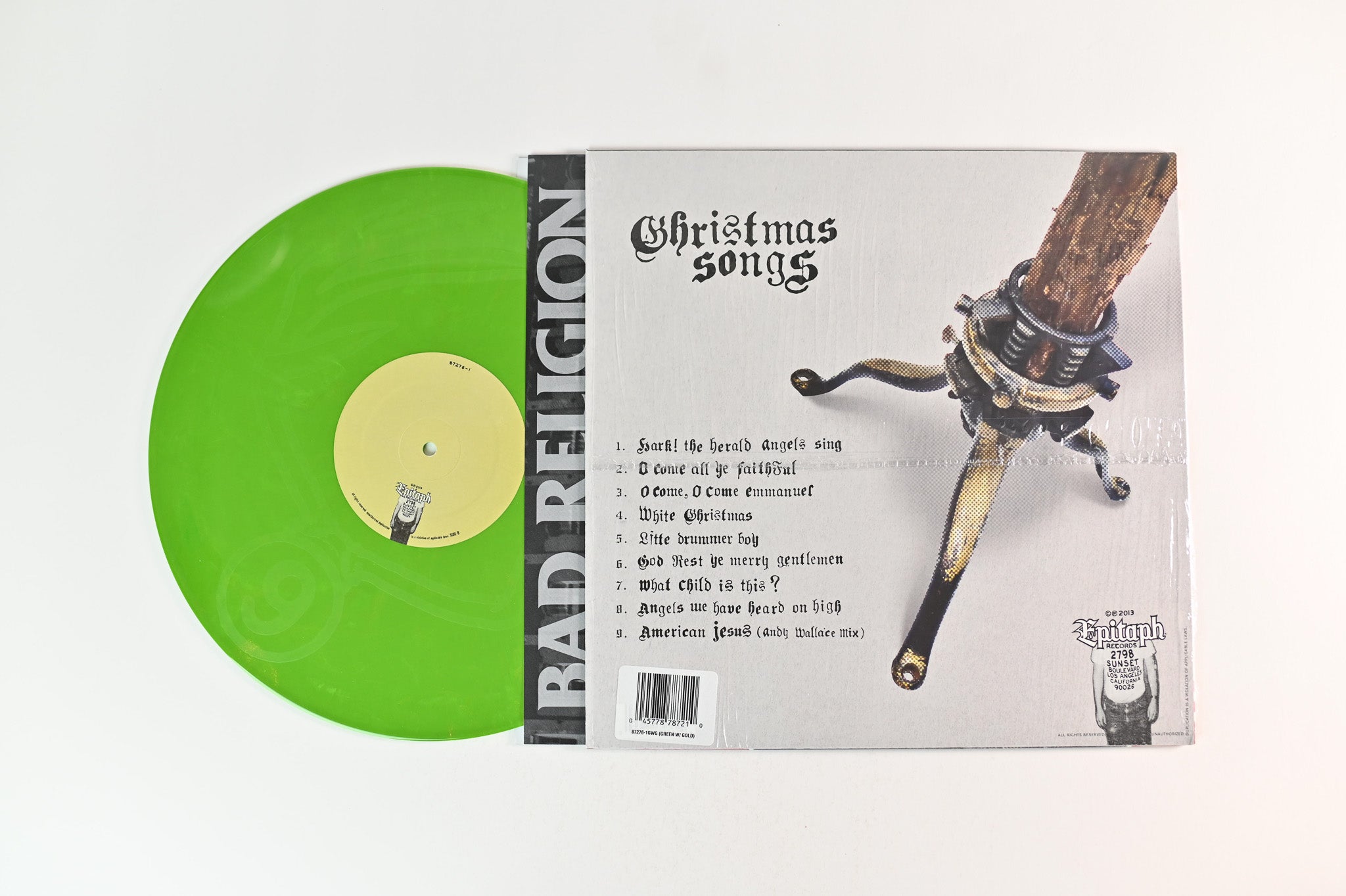 Bad Religion - Christmas Songs on Epitaph Ltd Single Sided Green With Gold Vinyl Reissue