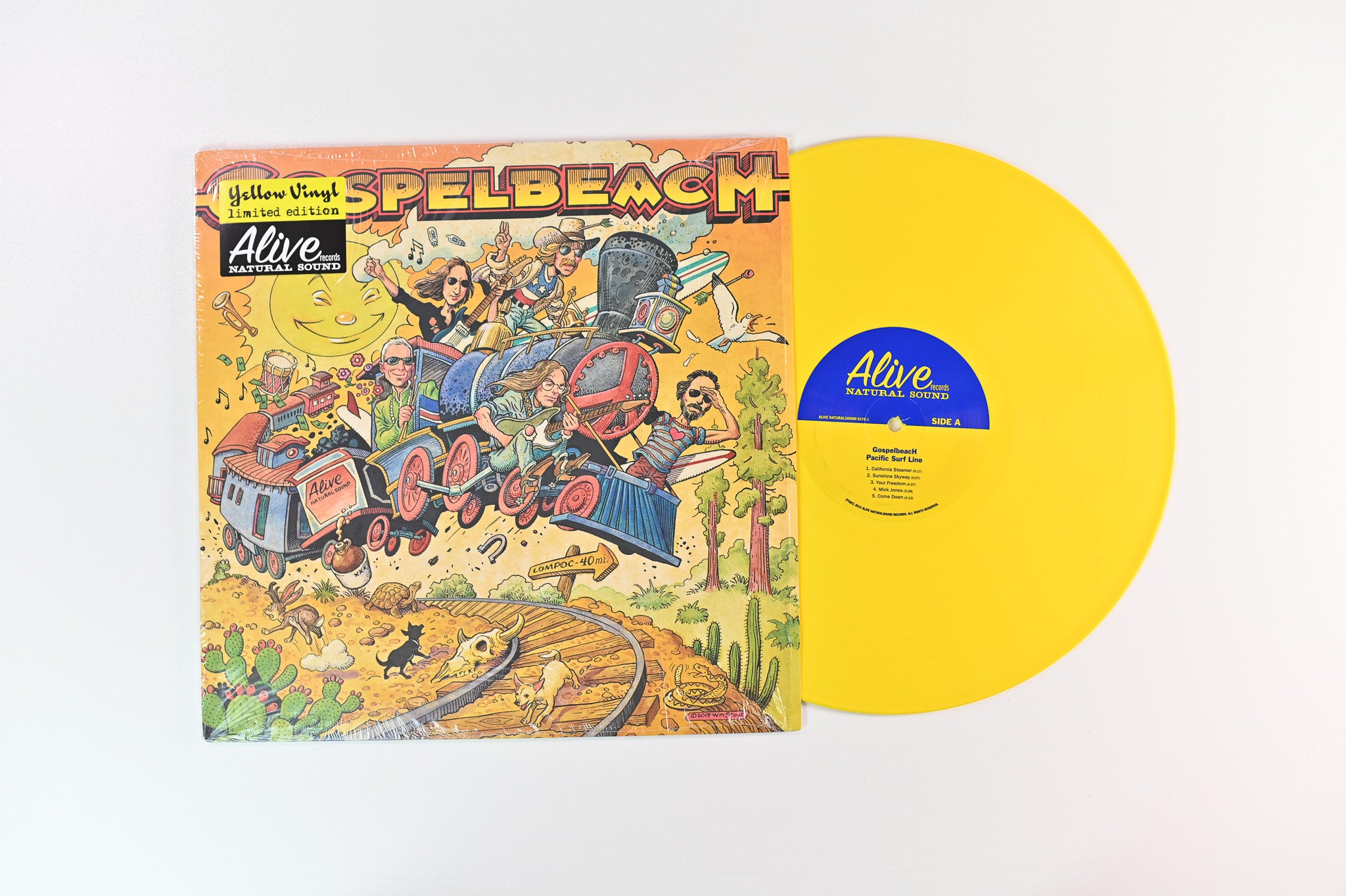 GospelbeacH - Pacific Surf Line on Alive Records - Yellow Vinyl