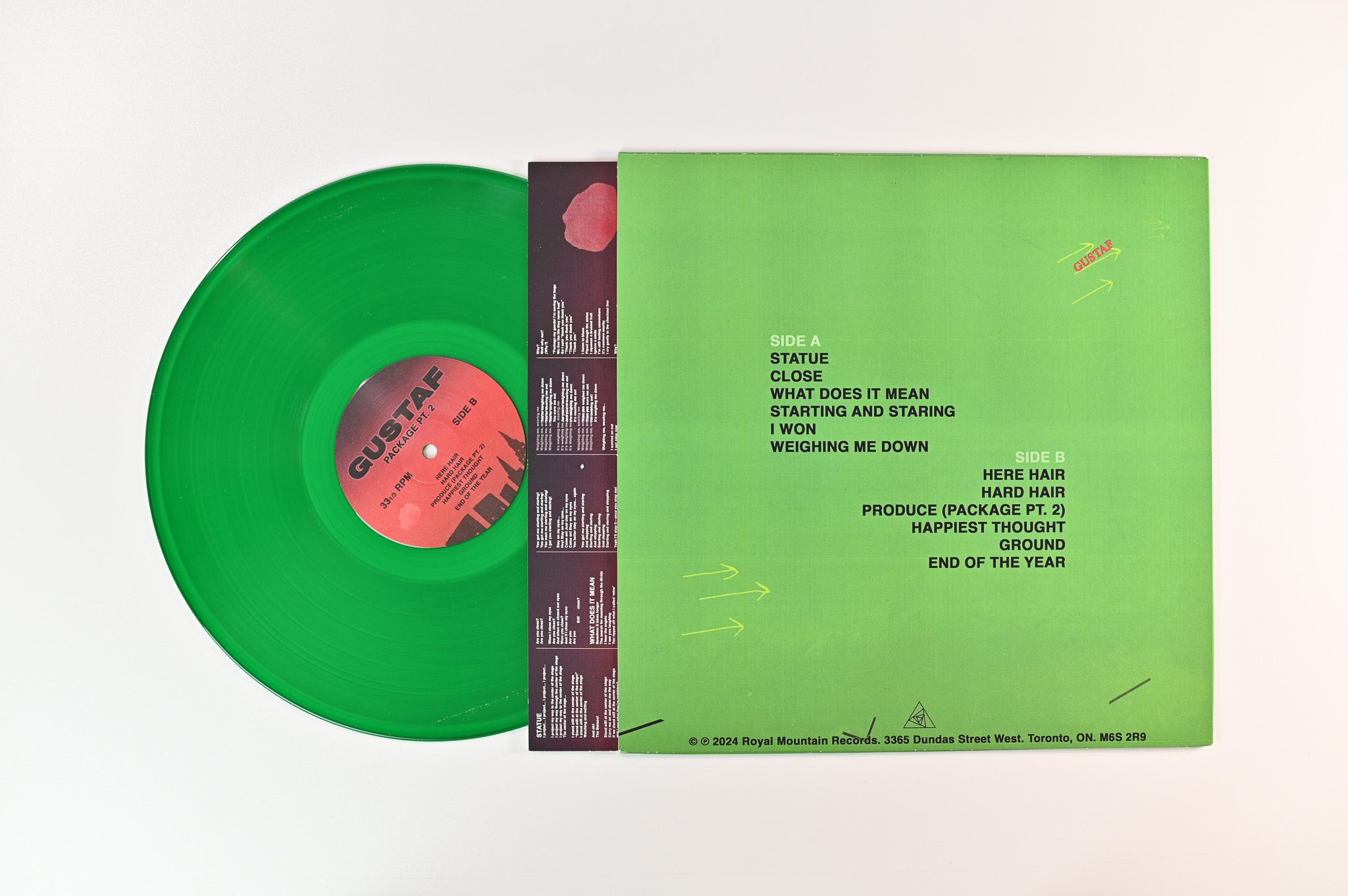 Gustaf - Package Pt. 2 on Royal Mountain Records - Green Vinyl