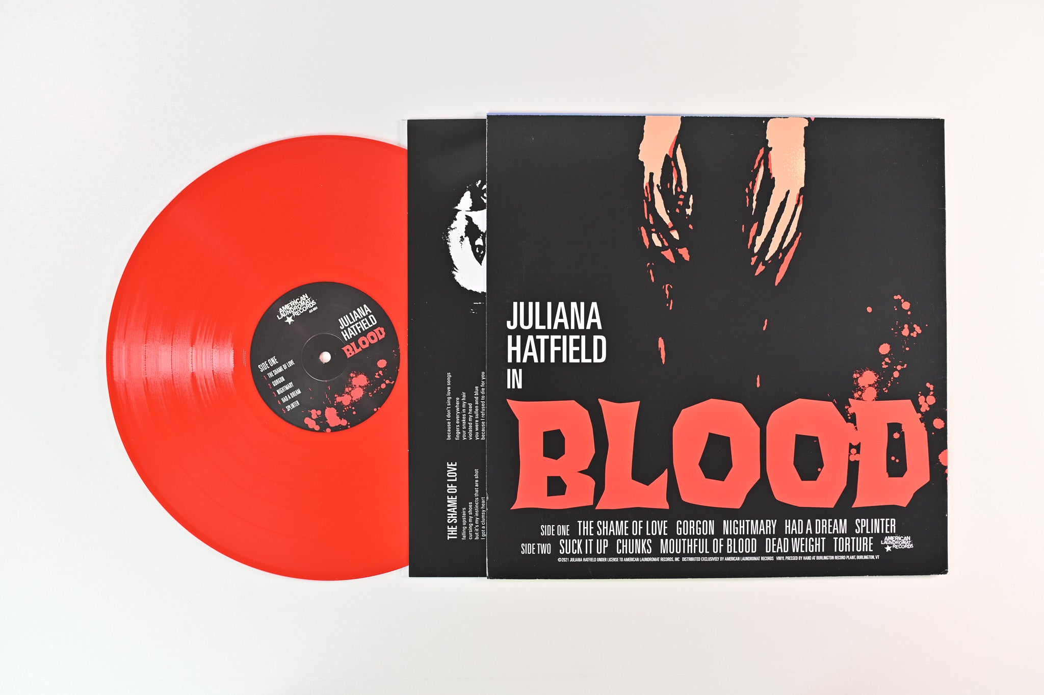 Juliana Hatfield - Blood on American Laundromat Records -  Red Vinyl