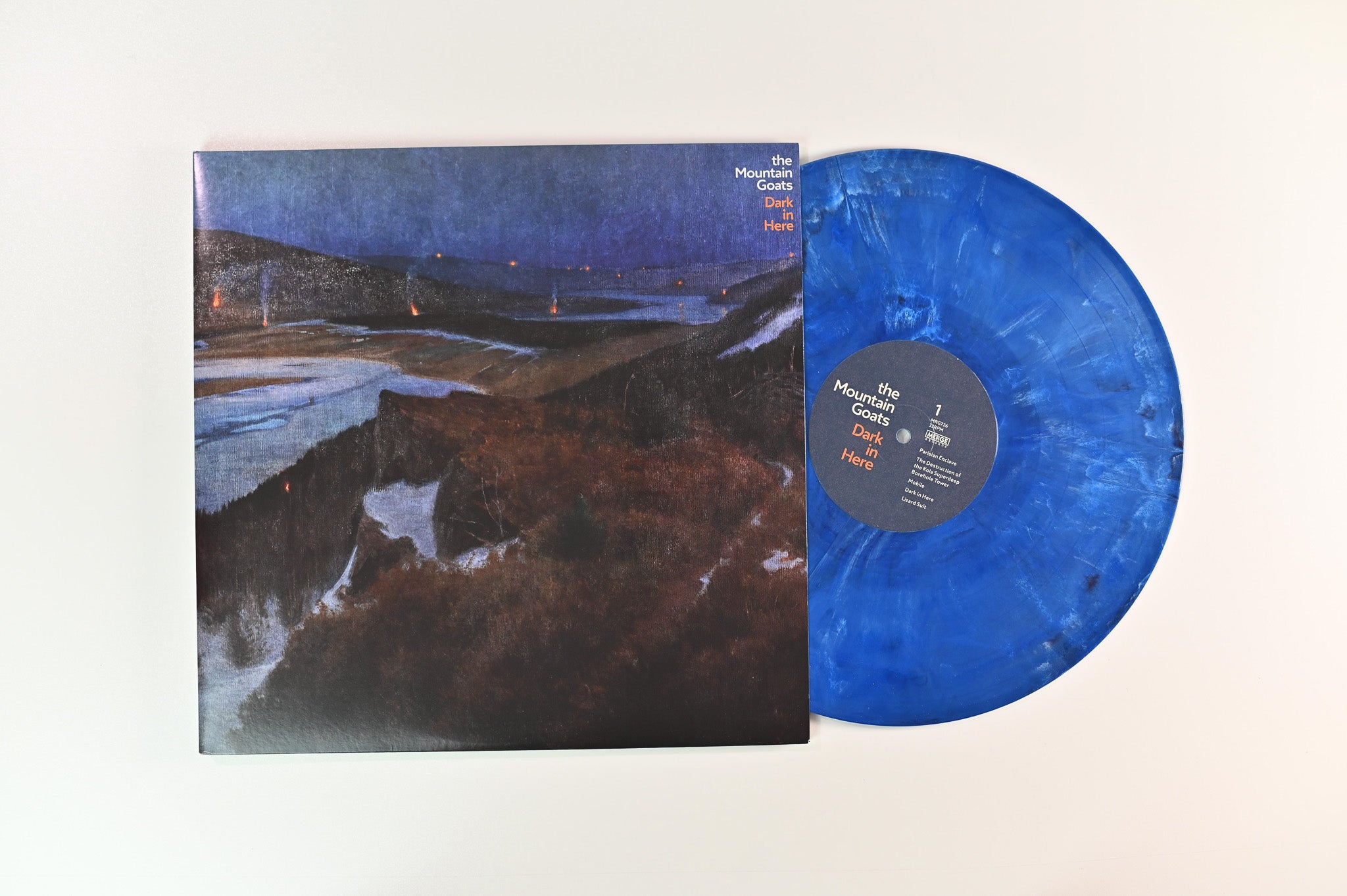 The Mountain Goats - Dark In Here on Merge Records - Blue Vinyl