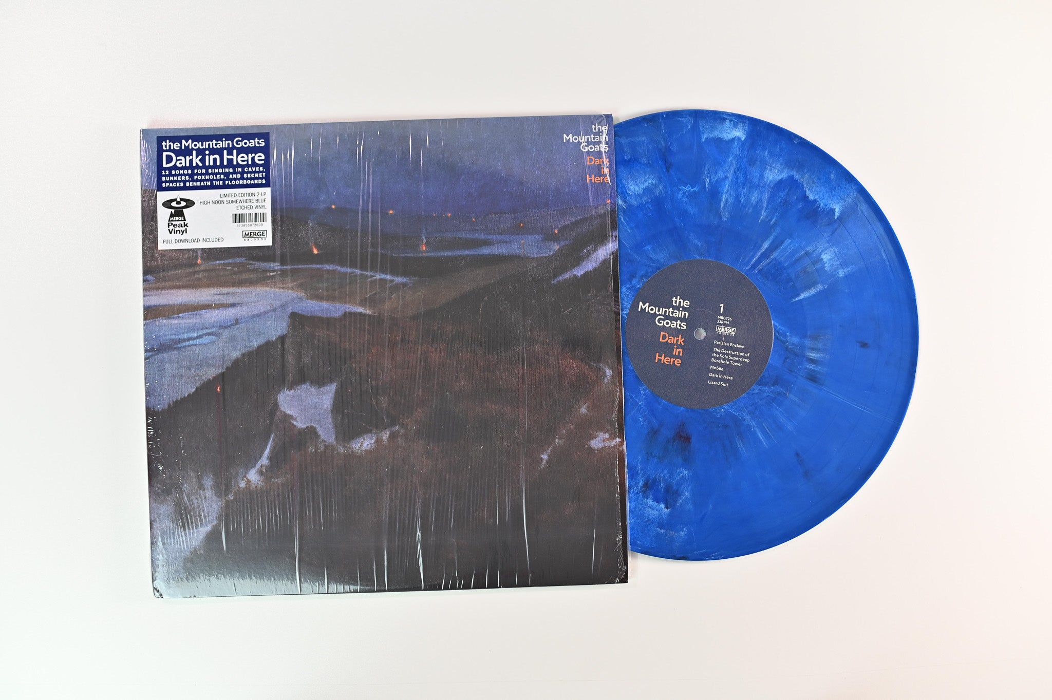 The Mountain Goats - Dark In Here on Merge Records - Blue Vinyl