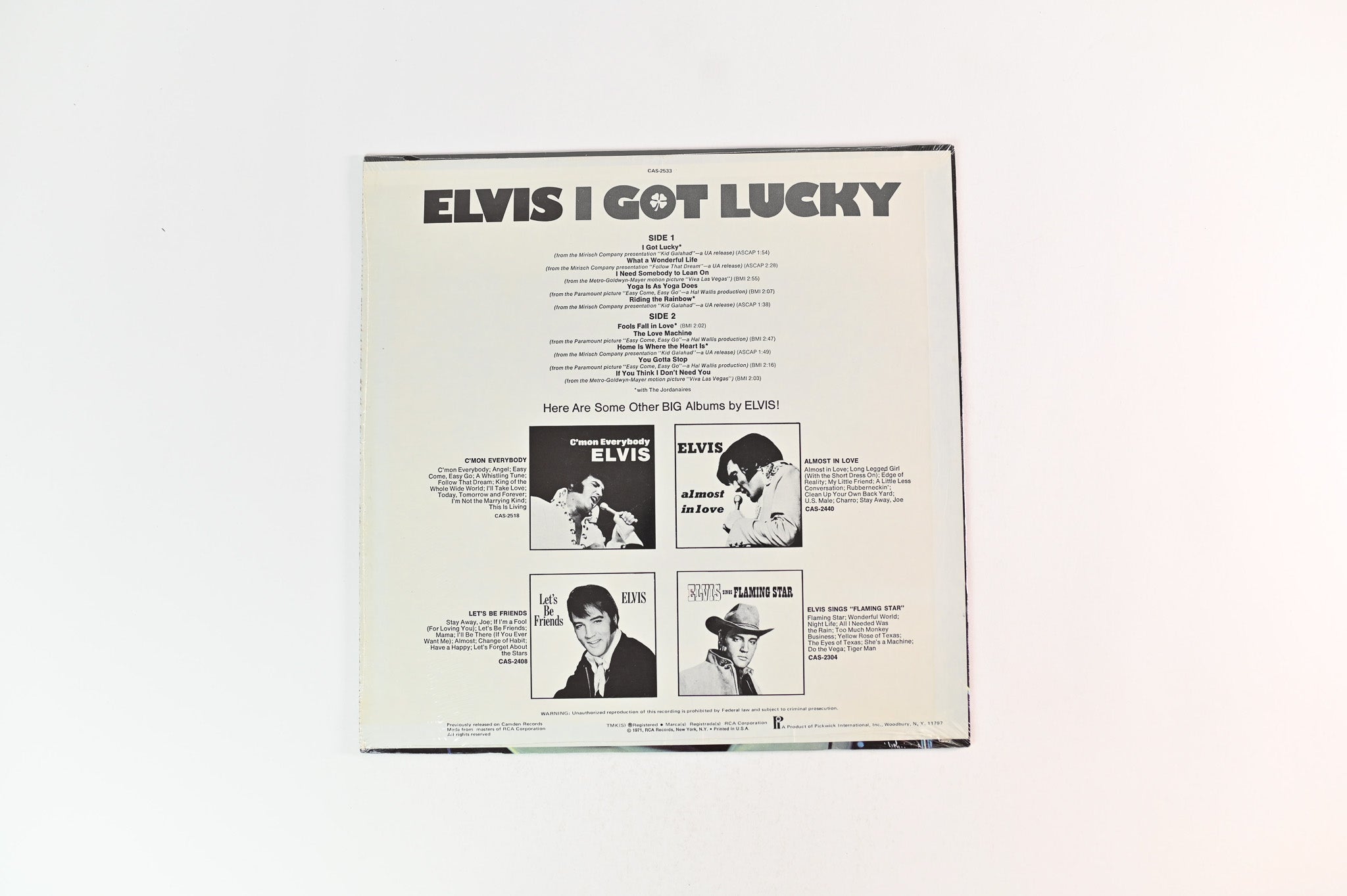 Elvis Presley - I Got Lucky on Pickwick Reissue Sealed