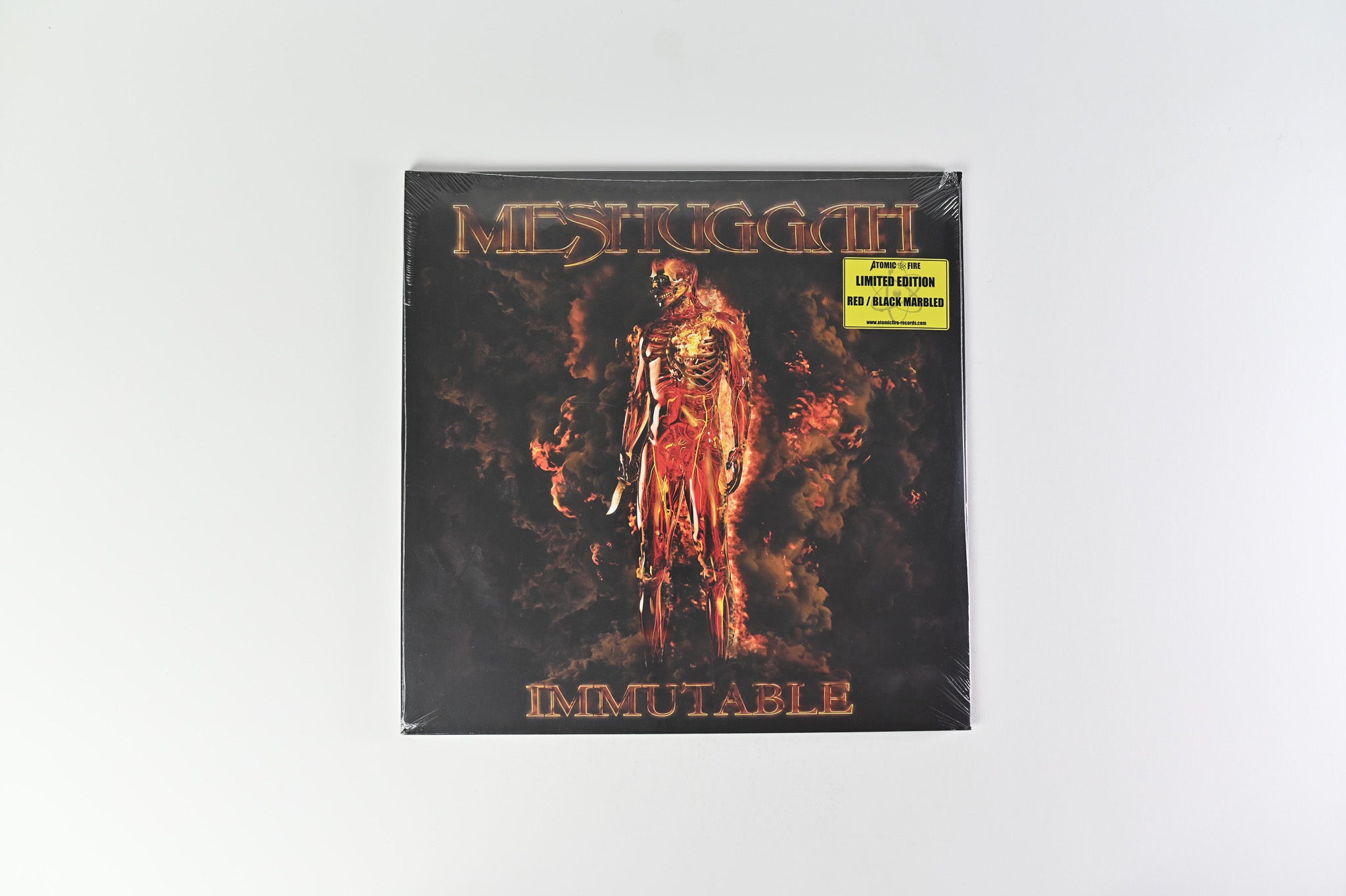 Meshuggah - Immutable on Atomic Fire Ltd Red/Black Marbled Sealed