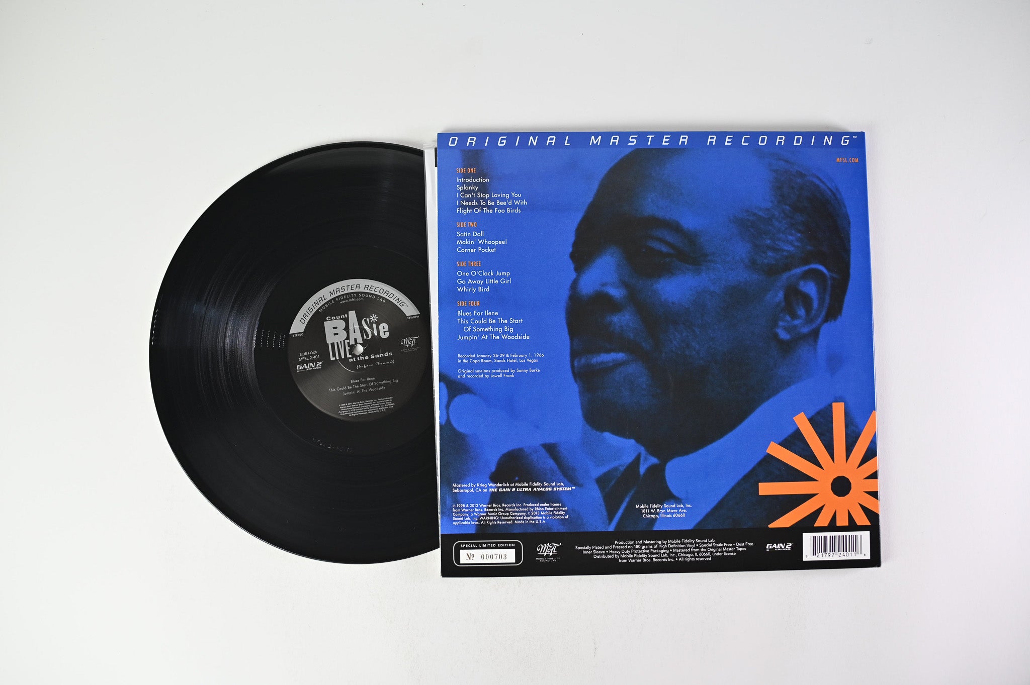 Count Basie - Live At The Sands (Before Frank) on Mobile Fidelity Sound Lab Ltd Numbered